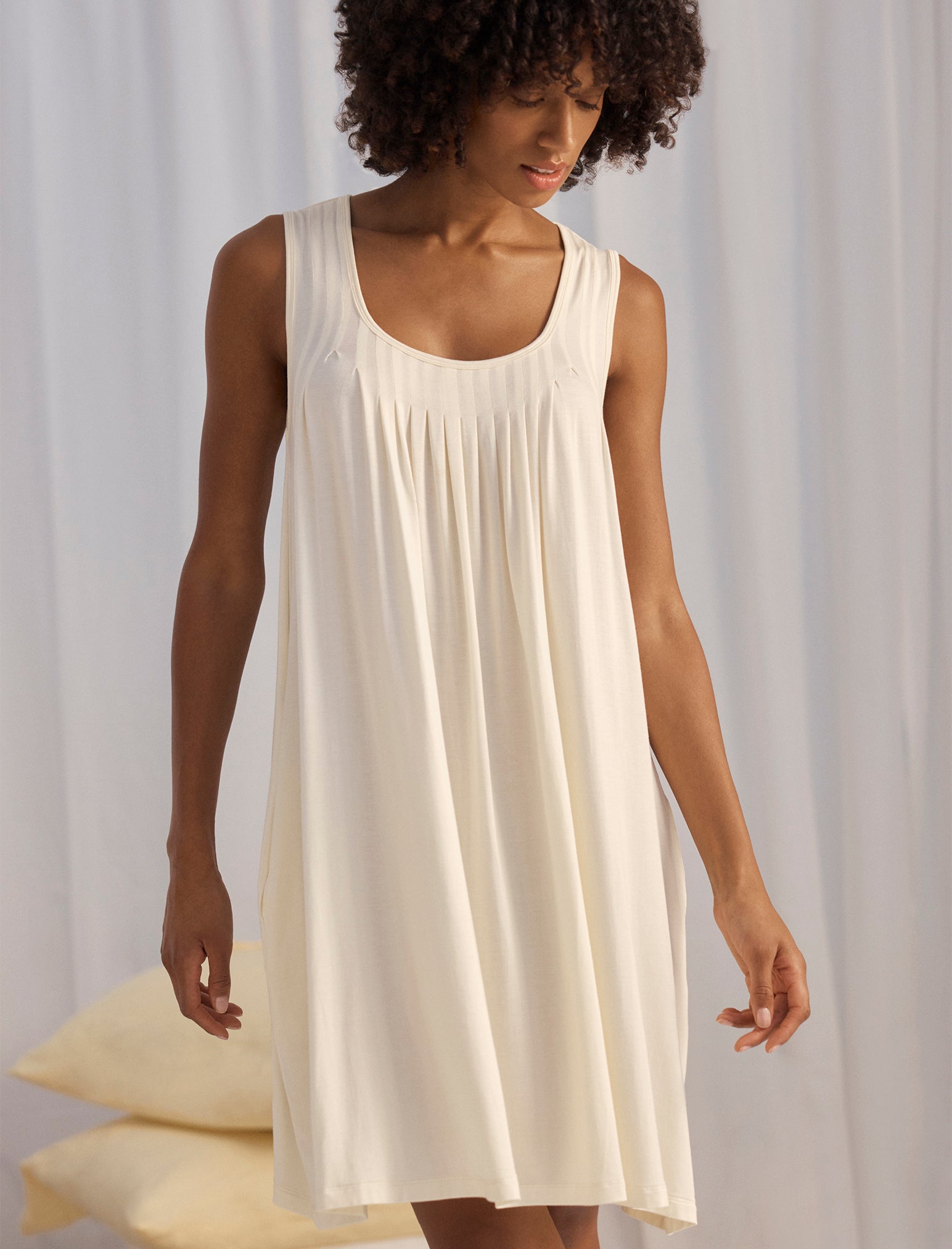 Kate Modal Soft Pleat Front Nightie