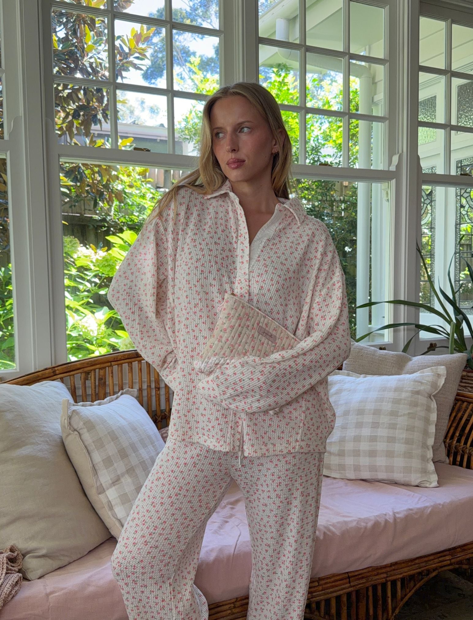 Super Soft Waffle Full Length PJ Set