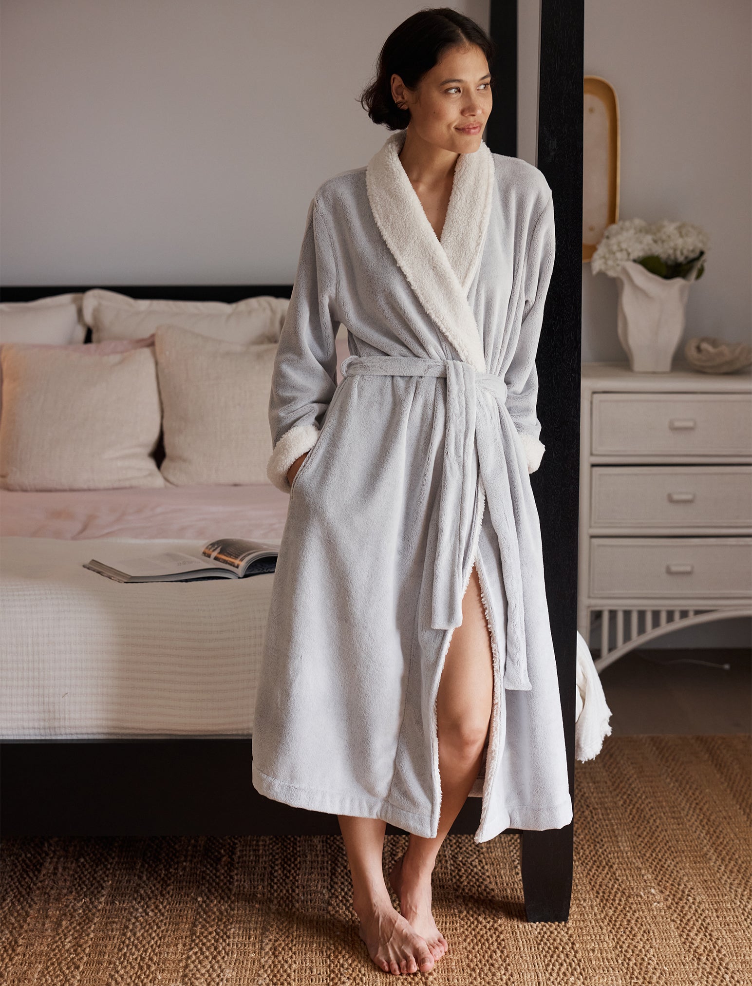 Plush Sherpa Robe & Sleep Mask