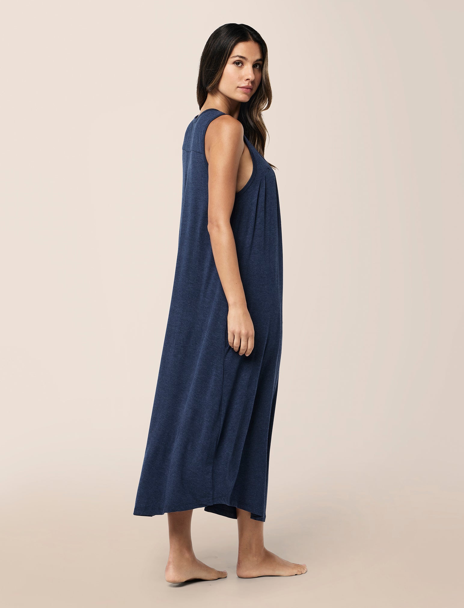 Kate Modal Soft Pleat Front Maxi Nightie