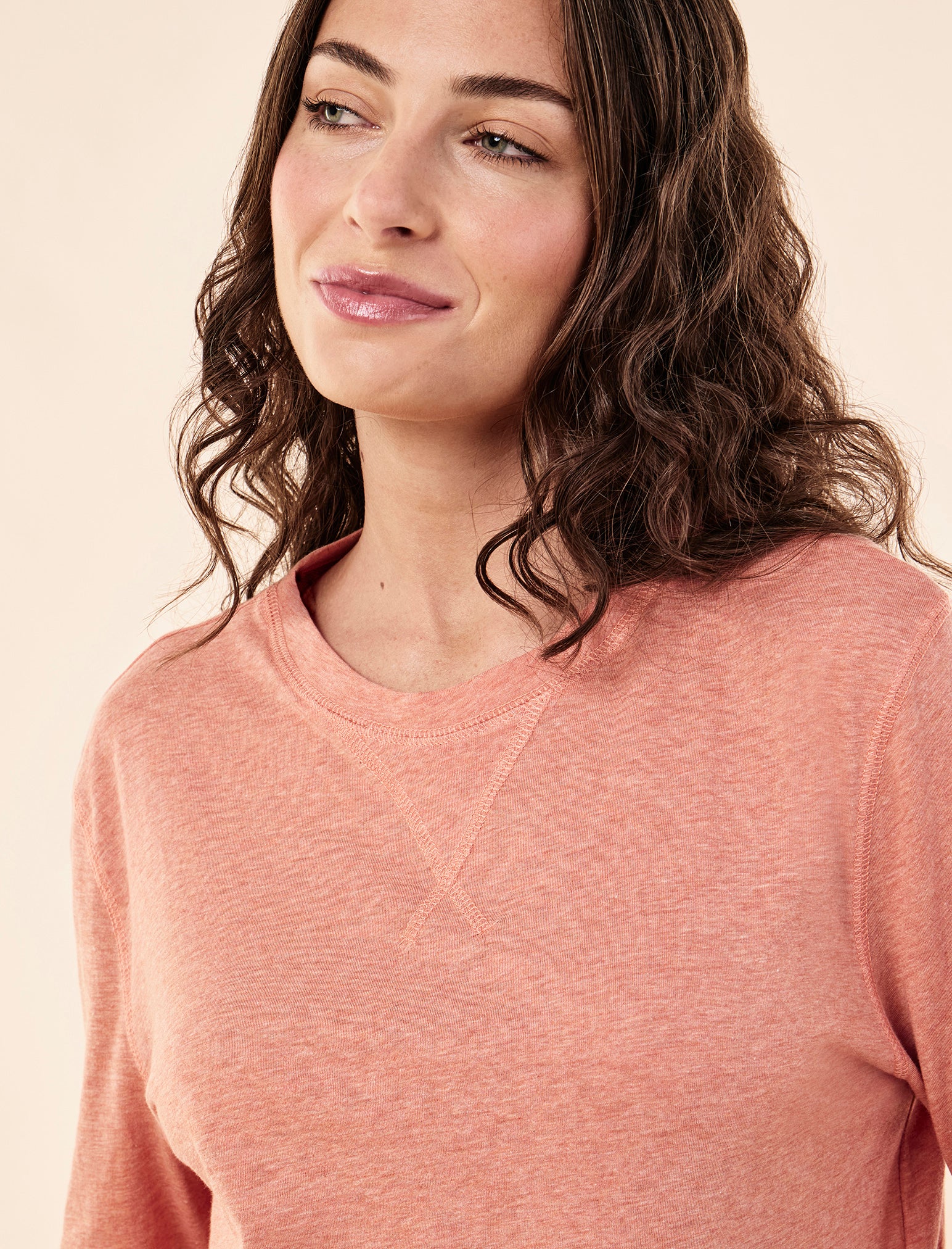 Jada Organic Cotton Knit Long Sleeve Tee