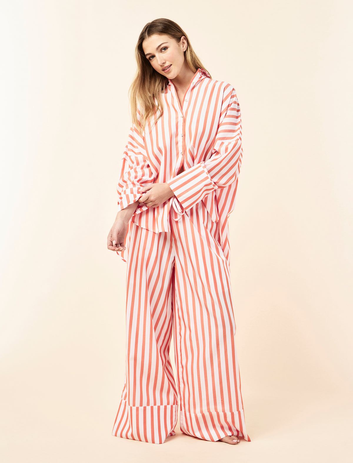 Yasmin wearing the Claris The Mouse Amelie Full Length PJ Set