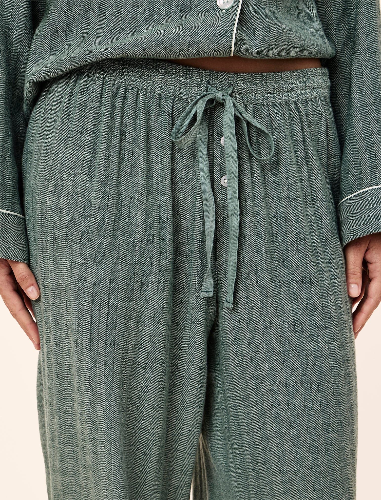 Super Soft Brushed Herringbone PJ Set