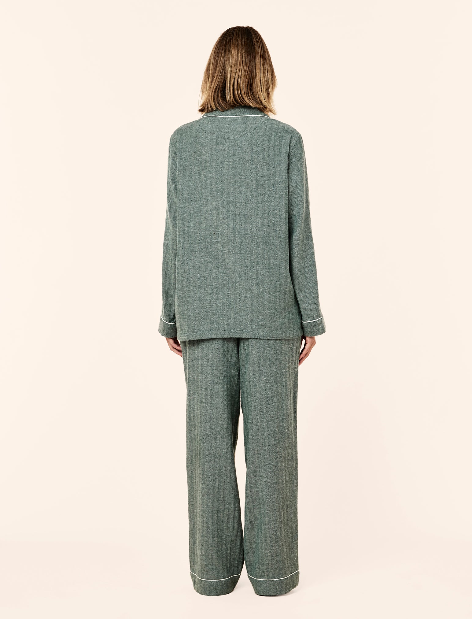 Super Soft Brushed Herringbone PJ Set