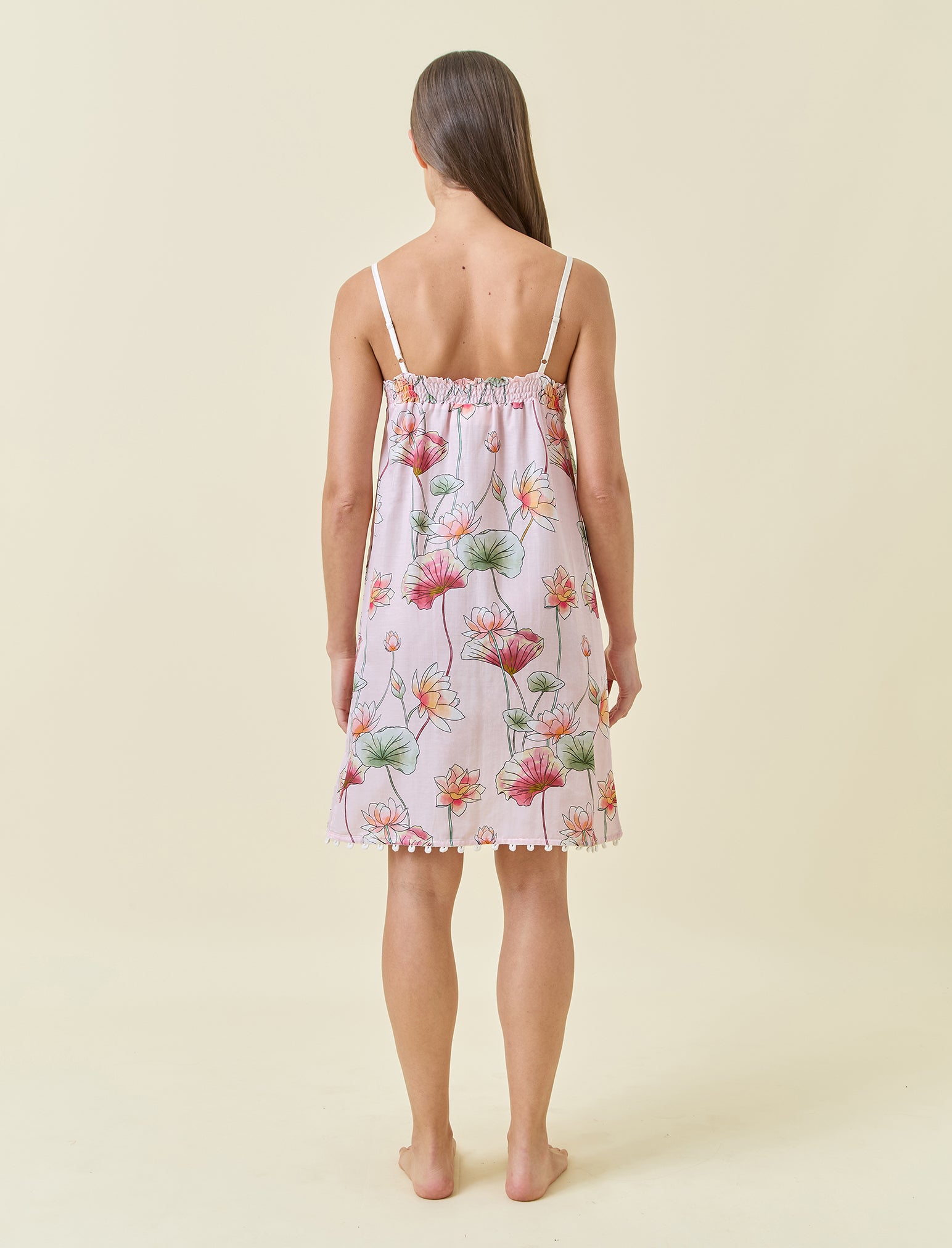 Lotus Lace Front Midi Nightie