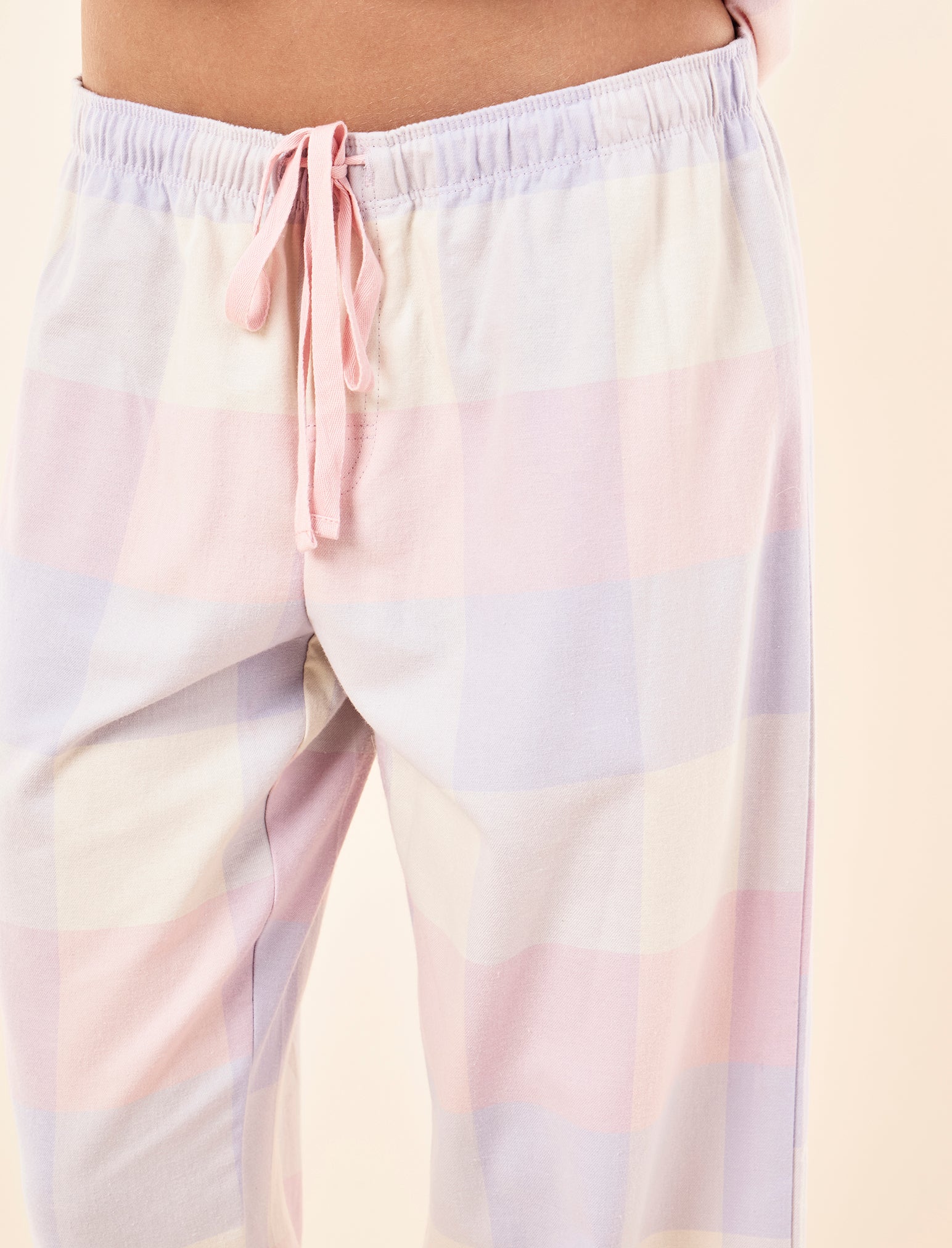 Organic Cotton Plaid Full Length PJ Set