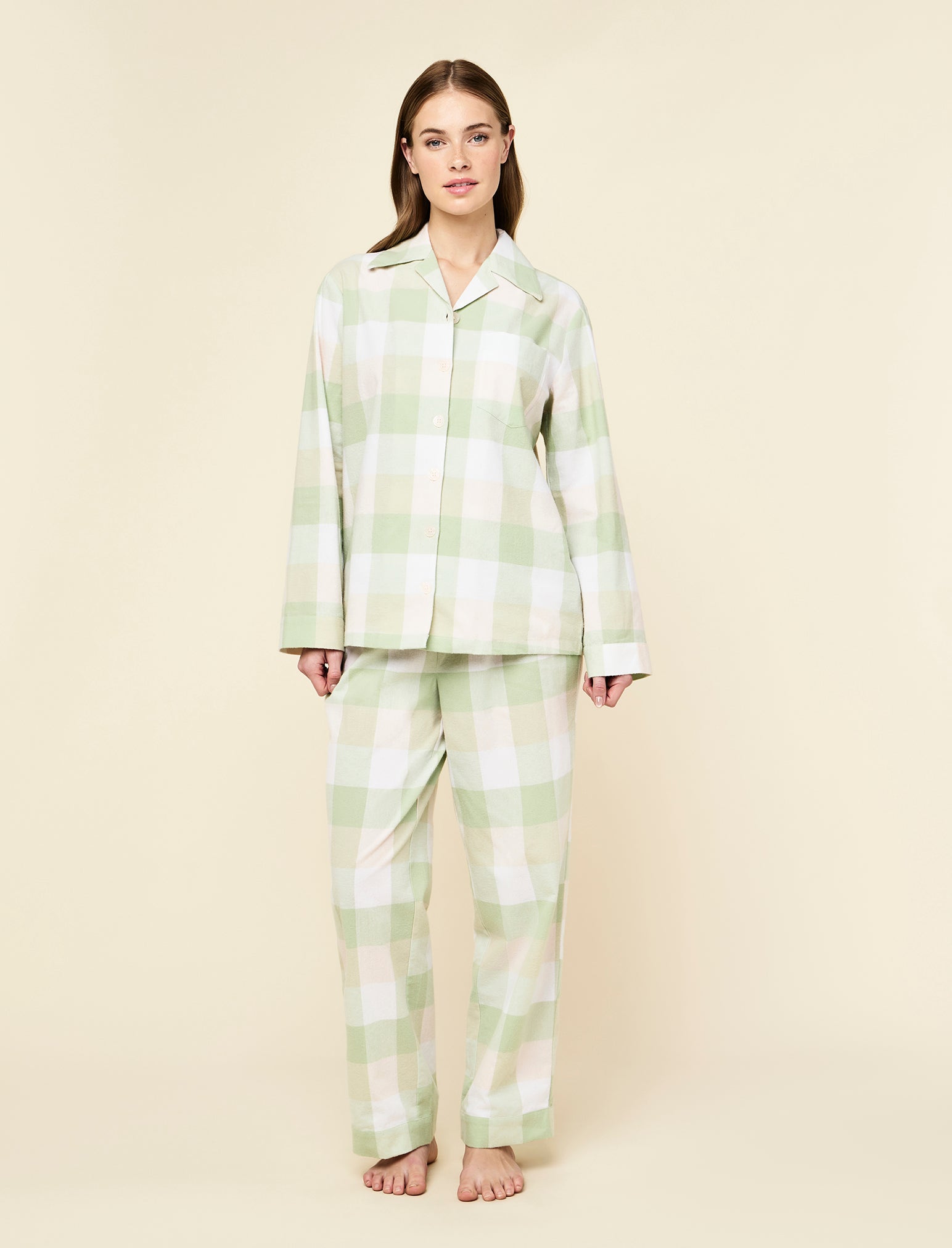 Organic Cotton Plaid Full Length PJ