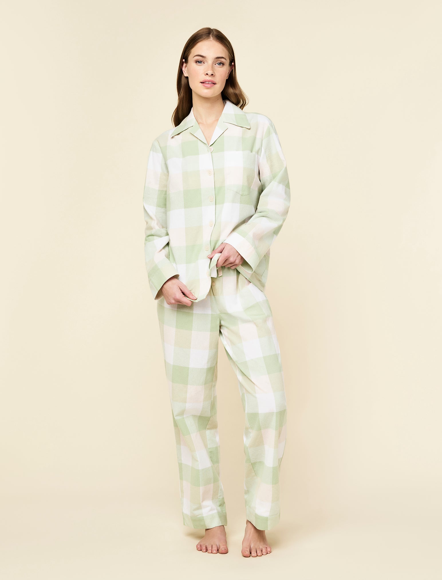 Organic Cotton Plaid Full Length PJ