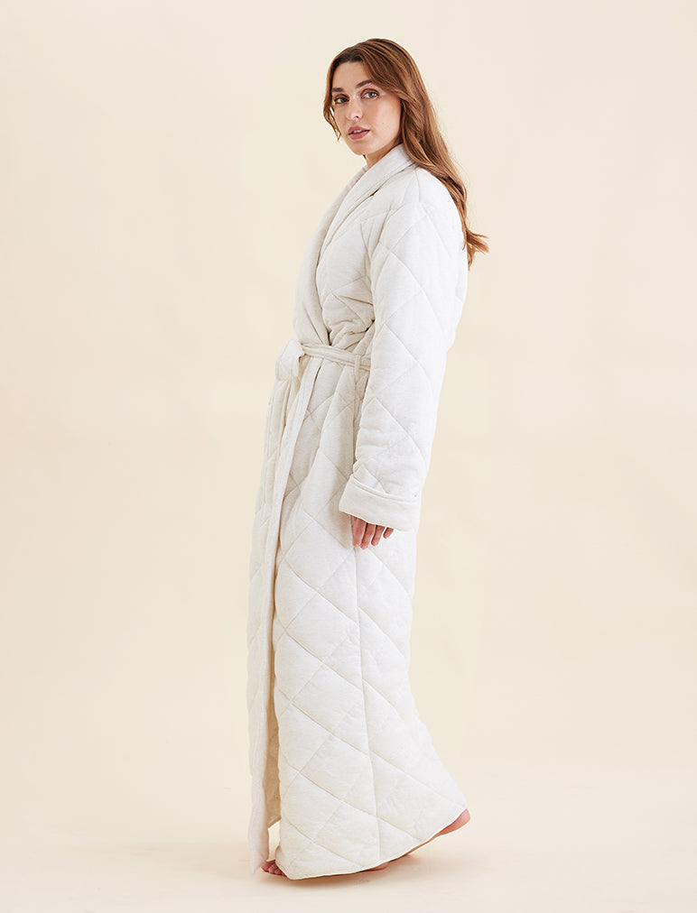 Quilted Cotton Maxi Robe