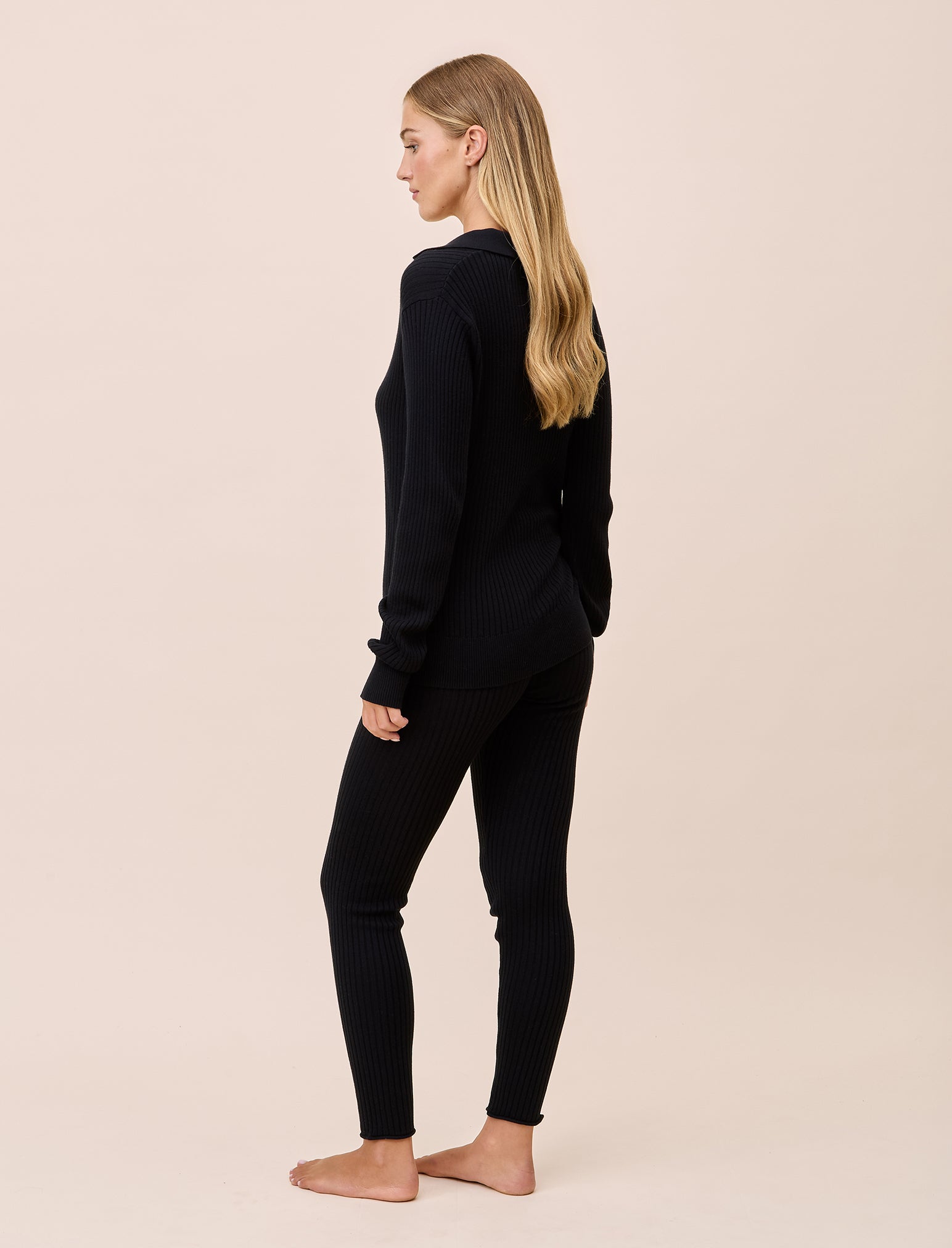 Colette Cosy Cotton Silk Rib LS Top