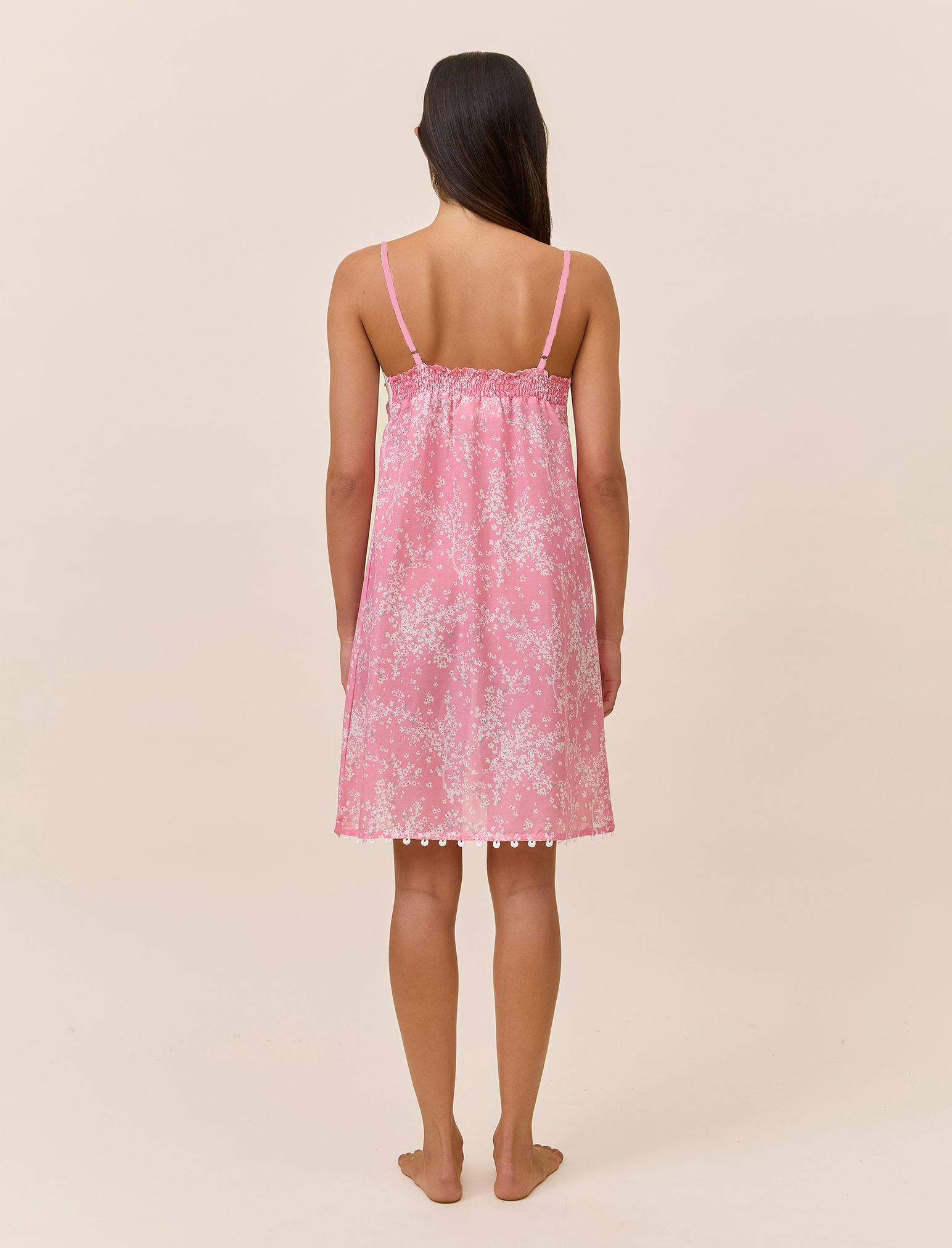 Cheri Blossom Lace Front Midi Nightie