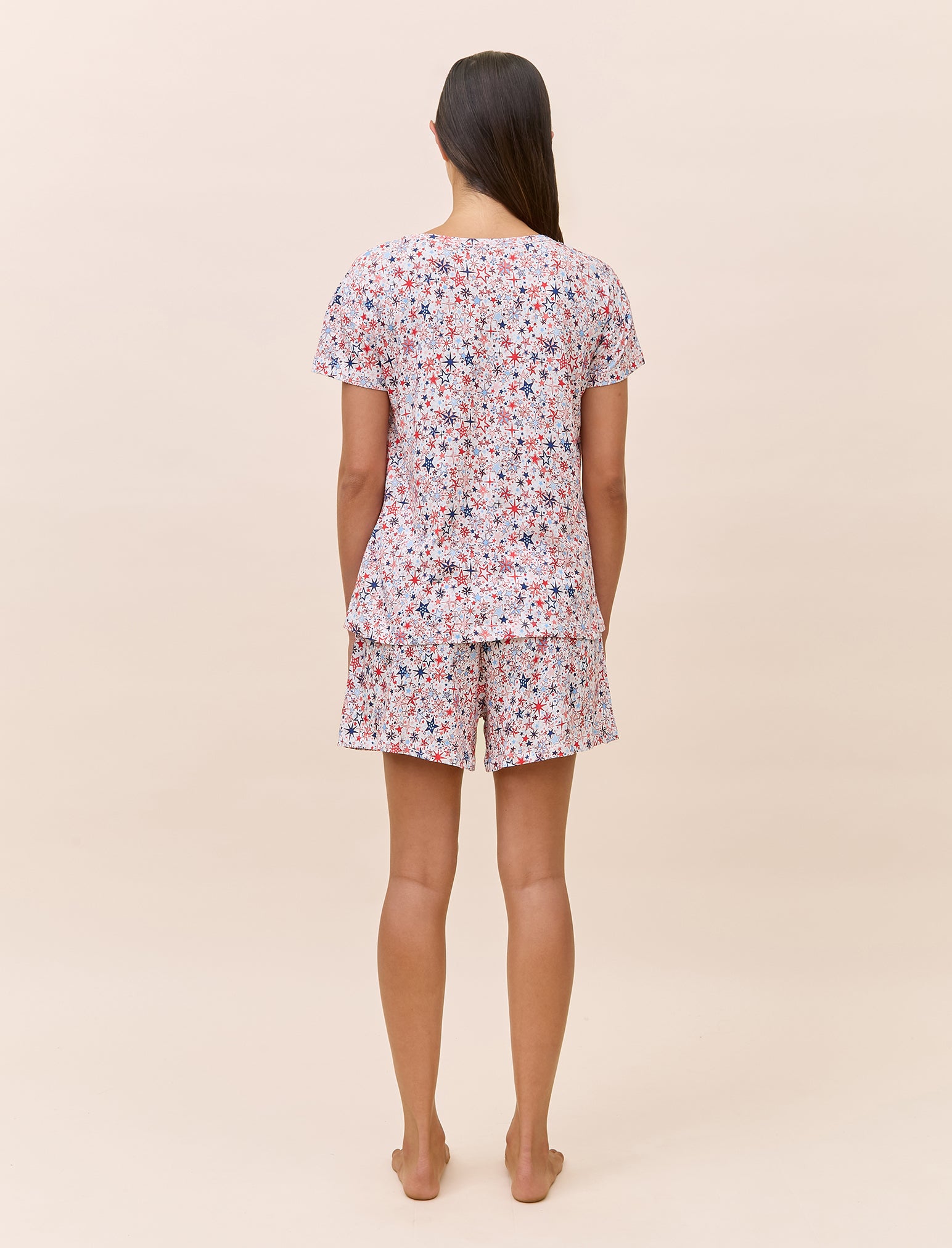 Christmas Stars Organic Cotton Knit Boxer PJ Set