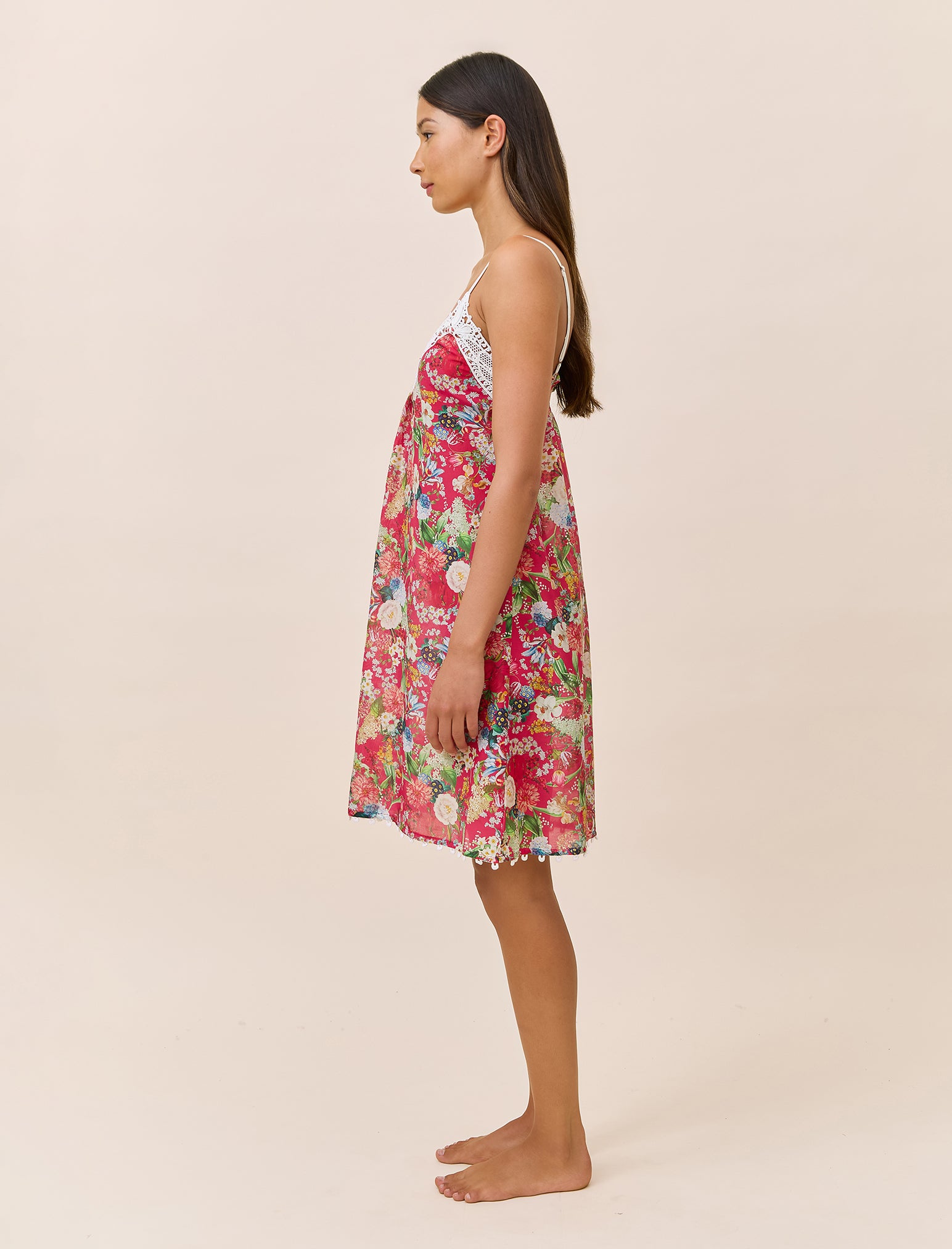 Holly Lace Front Midi Nightie