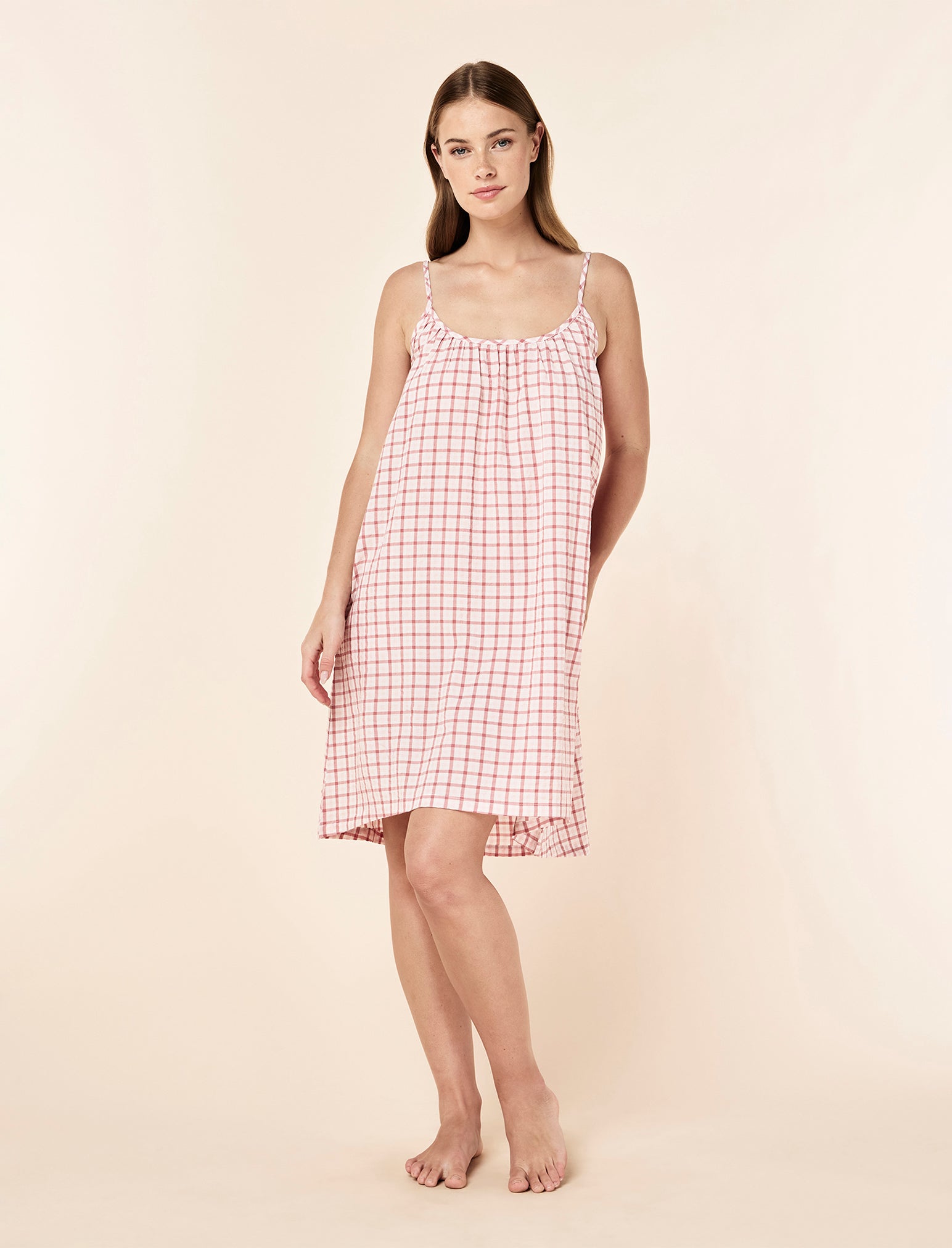 Seersucker Strappy Nightie