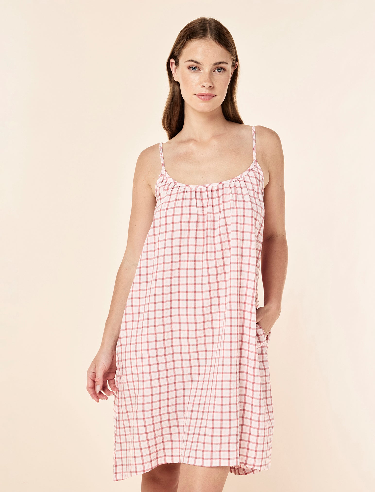 Seersucker Strappy Nightie