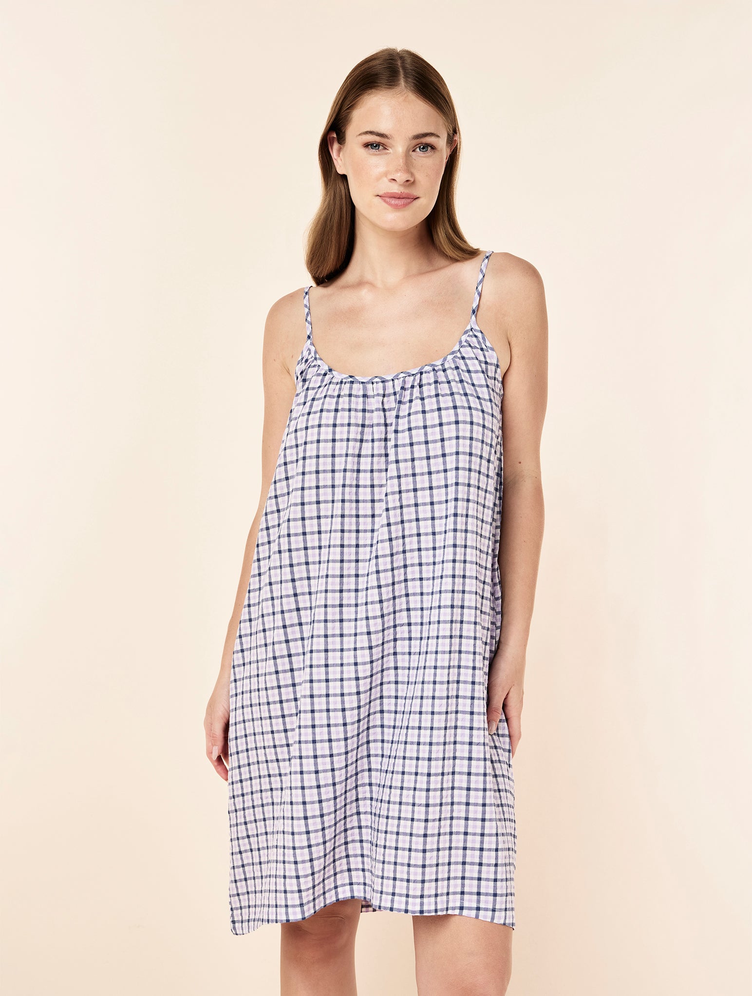 Seersucker Strappy Nightie
