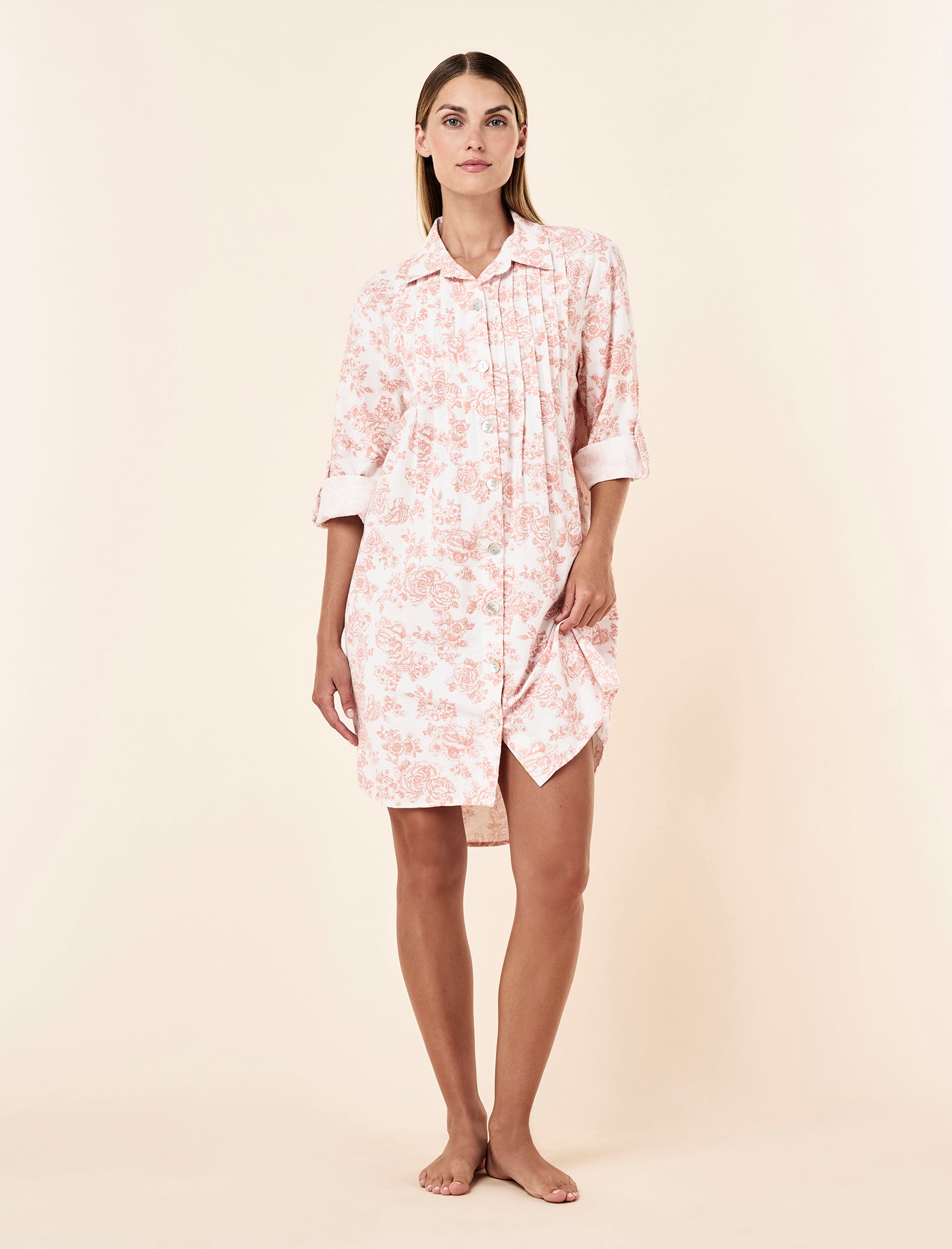 Nostalgia Cosy Pleat Front Nightie