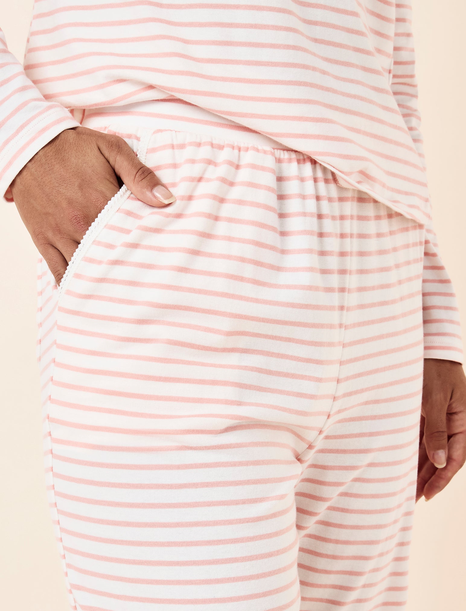 Soft Organic Cotton Knit Full Length Pant