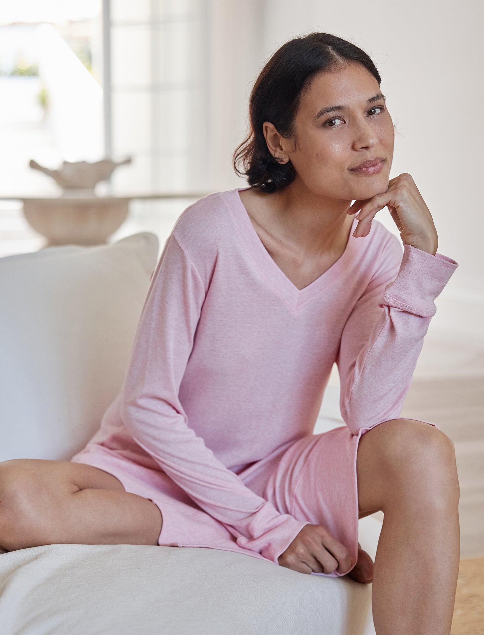 Pia Super Luxe Long Sleeve Nightie