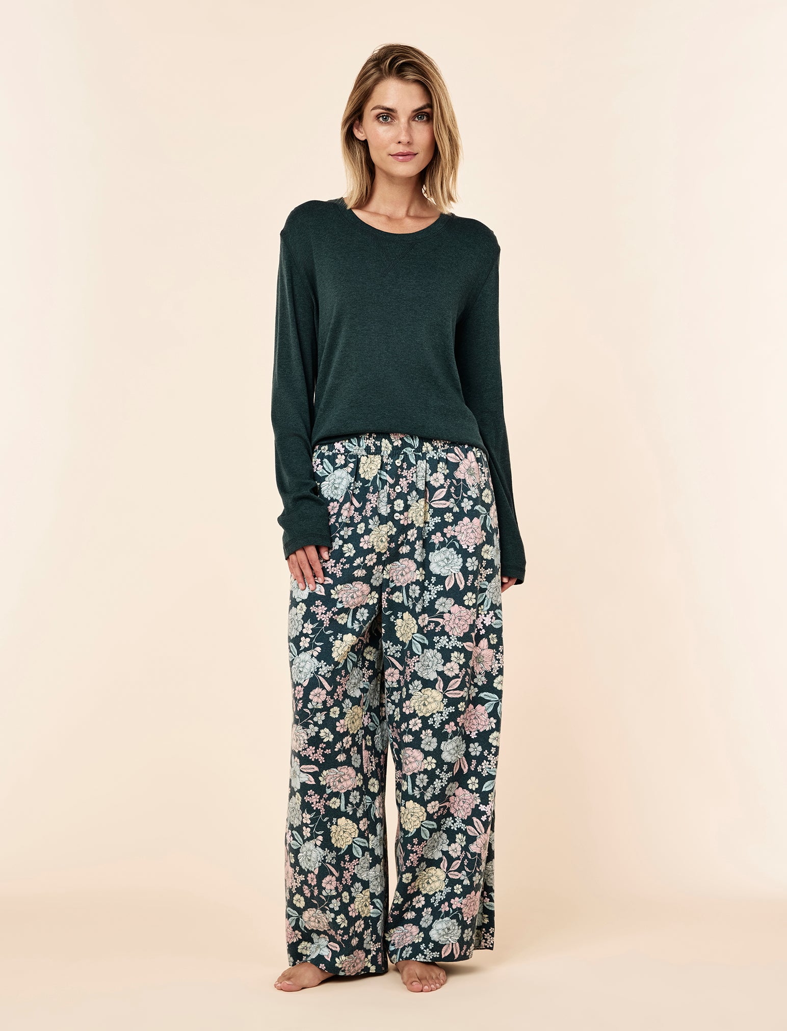 Karolina Cosy Full Length Pant & Long Sleeve Pia Top