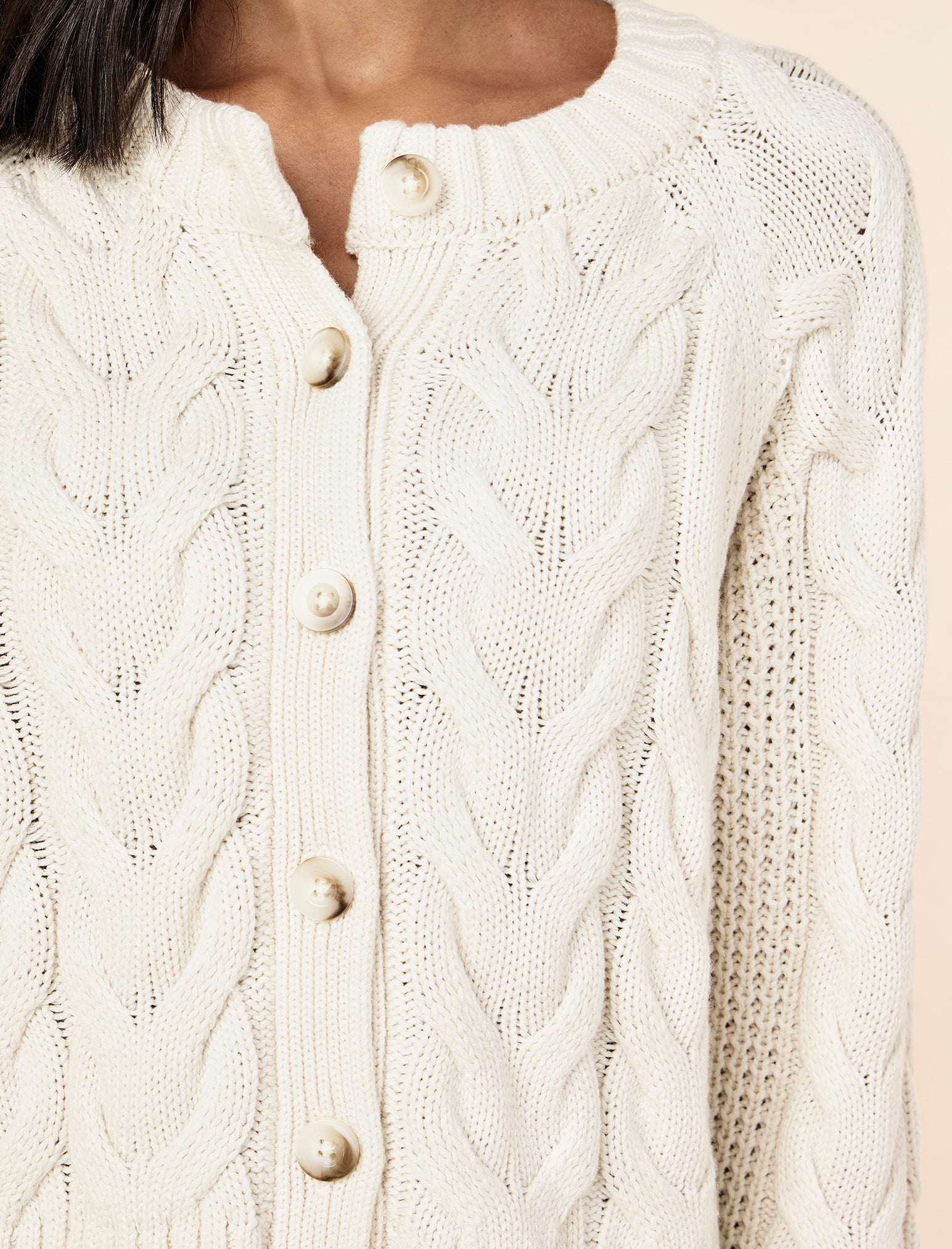 Cosy Cable Cotton Cashmere Cardi