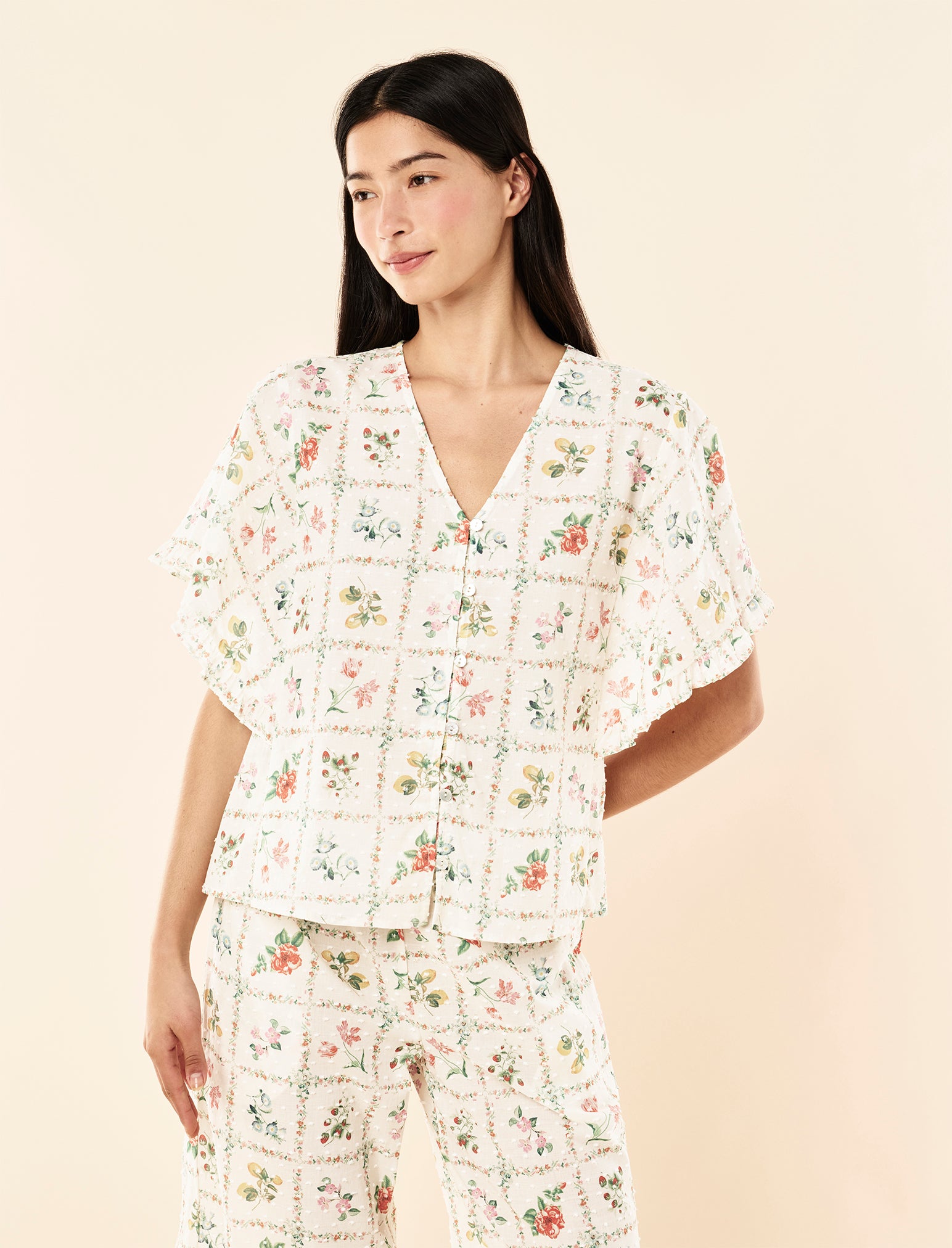 Evie Frill Short Sleeve Top