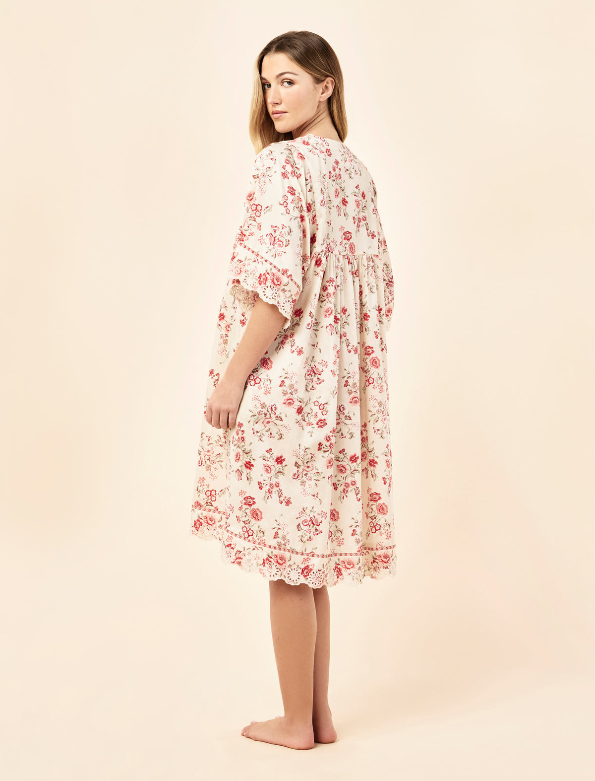 Border Floral Kaftan Nightie