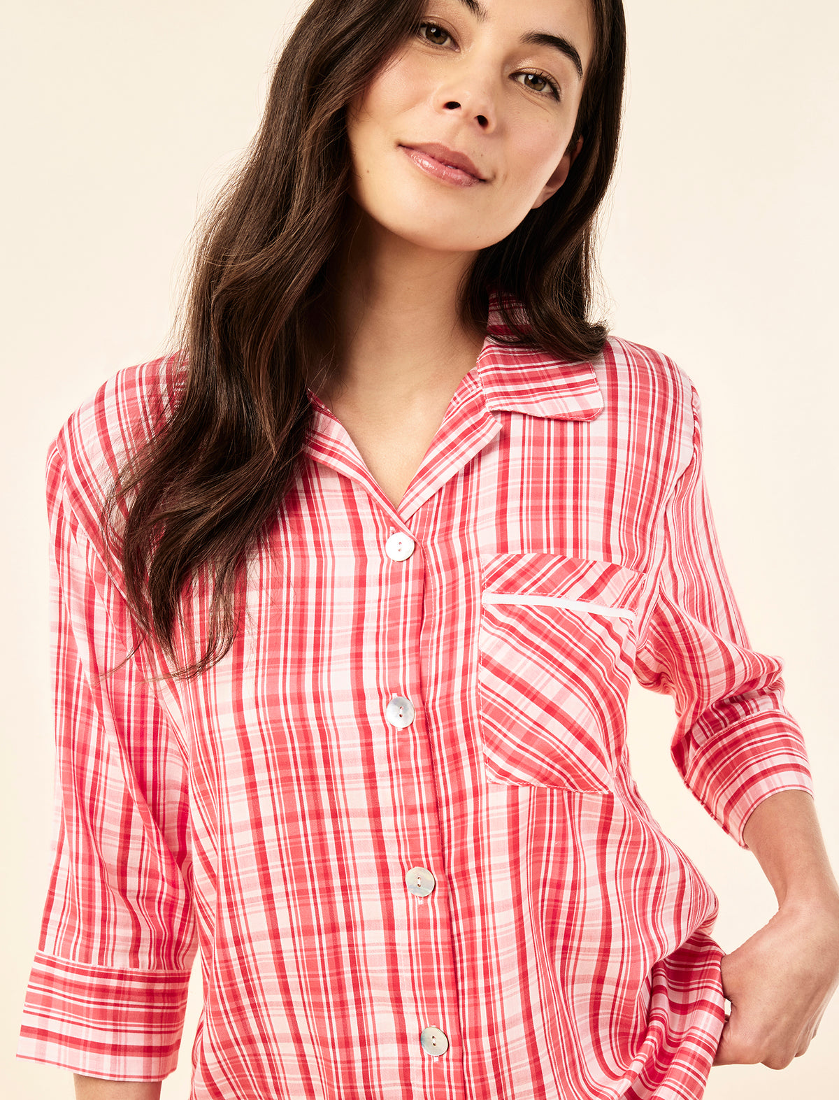 Noelle Plaid Crop PJ Set