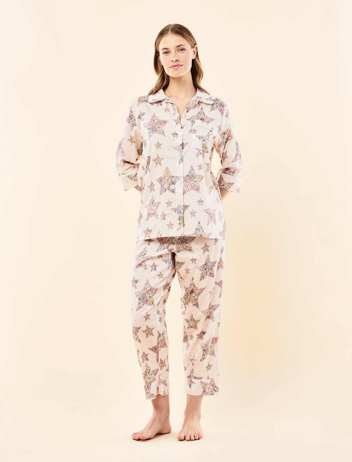 Floral Star Crop PJ Set