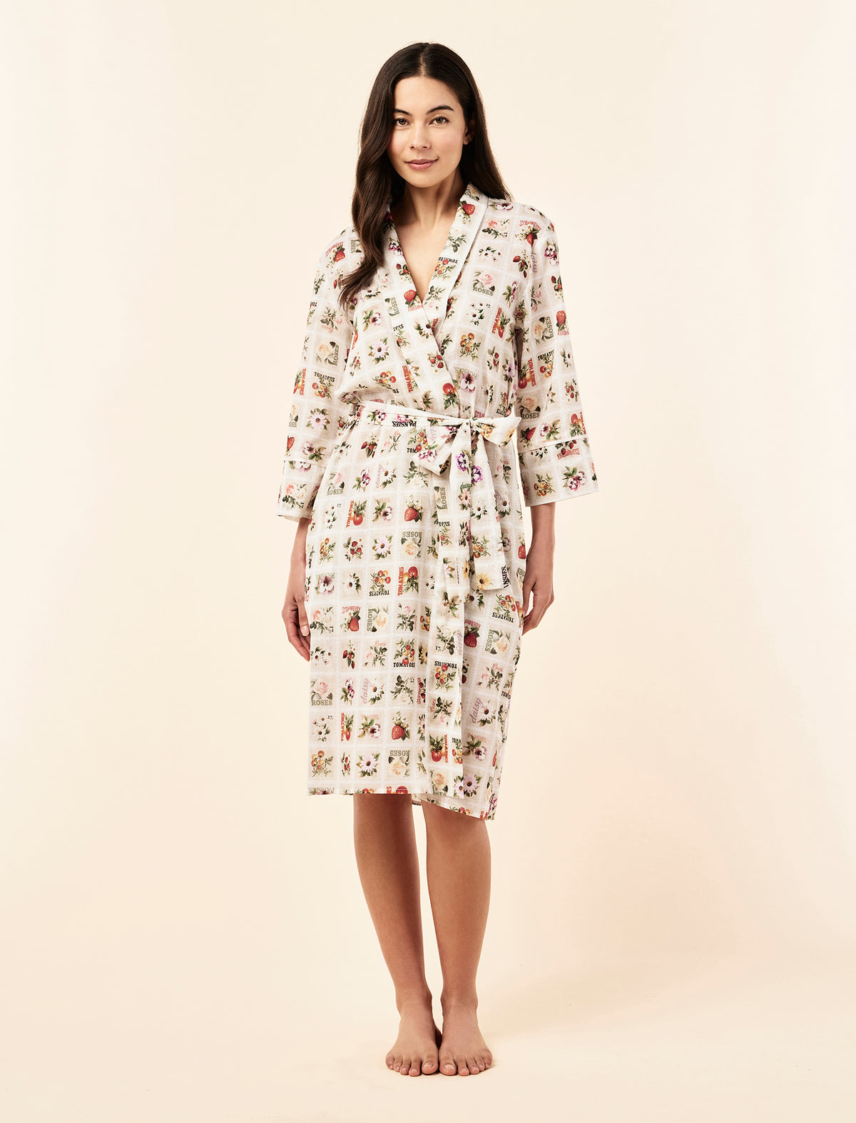 Sakura wearing the Blooms Midi Robe