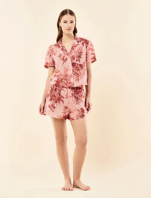 Karen Walker Romantic Floral Boxer PJ Set