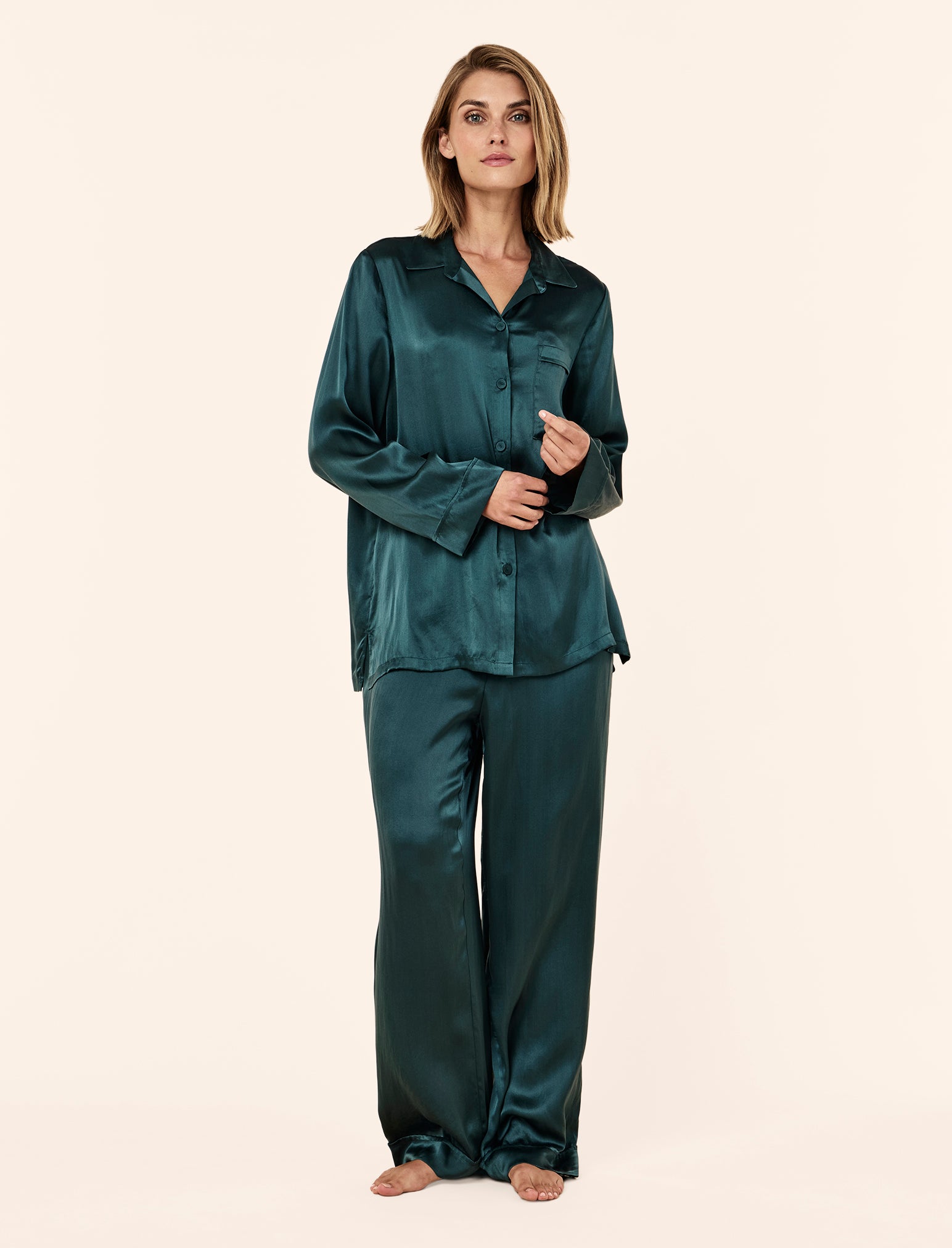 Audrey Washable Silk Full Length PJ