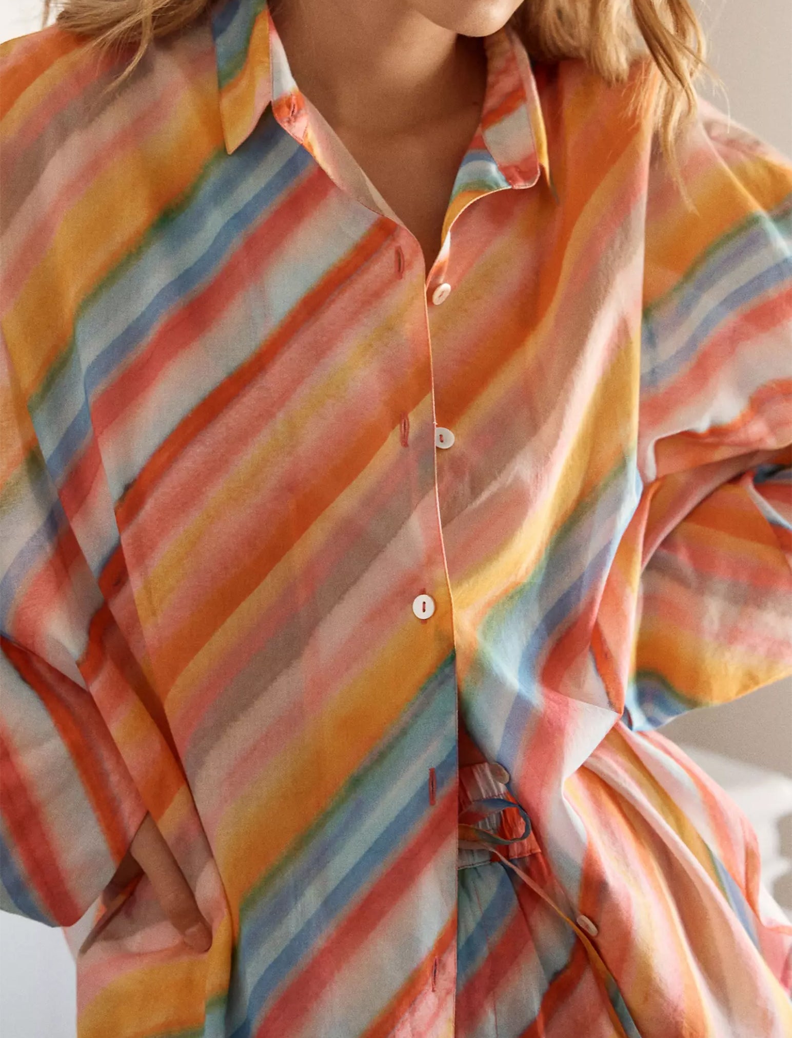 Sophie Stripe Long Sleeve Boxer PJ Set