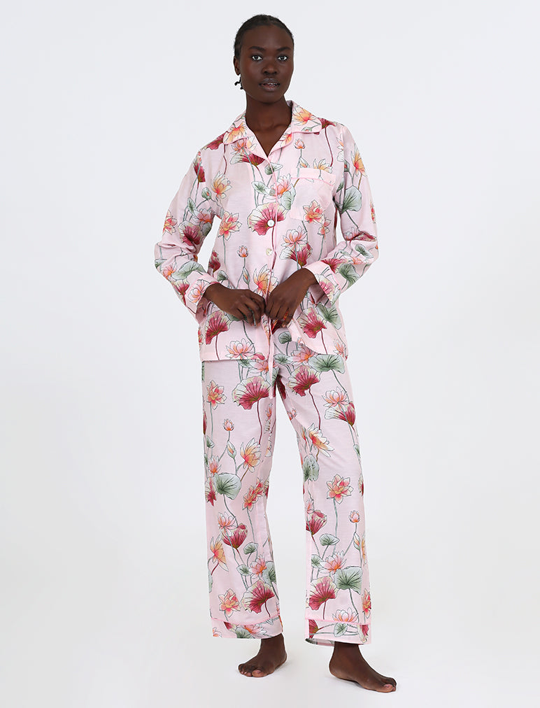 Lotus Cotton Silk PJ Set