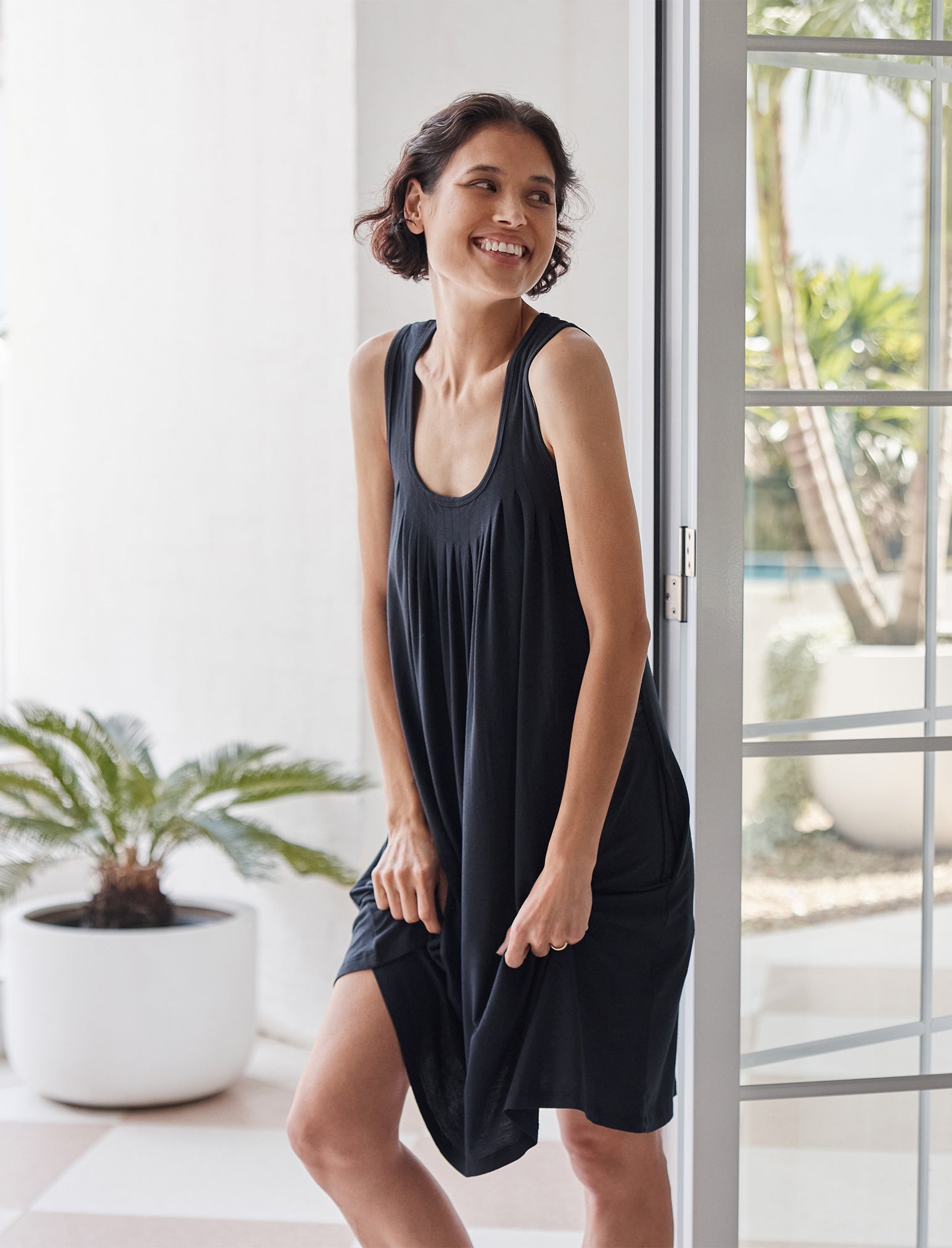 Kate Modal Soft Pleat Front Nightie