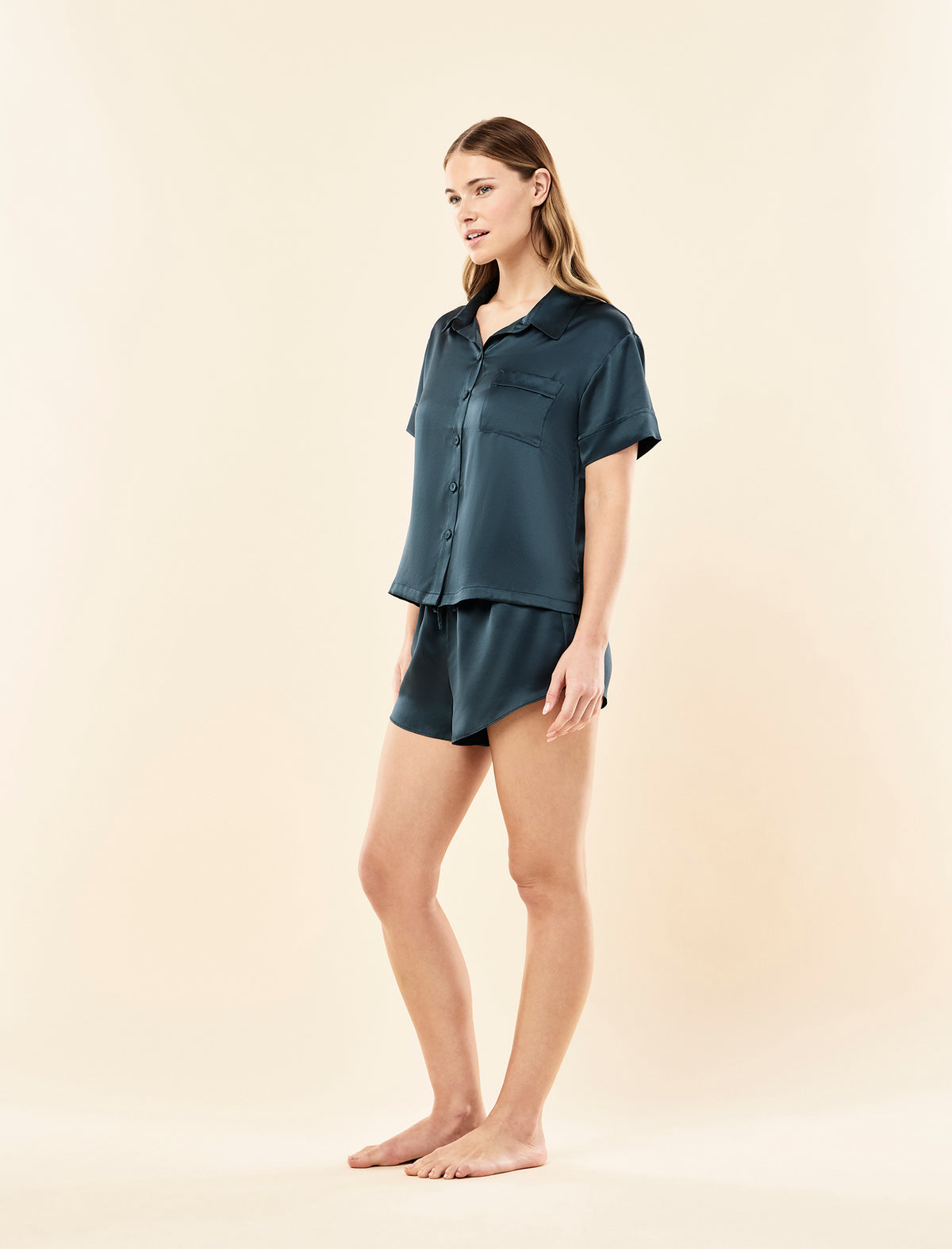 Audrey Washable Silk Boxer PJ Set