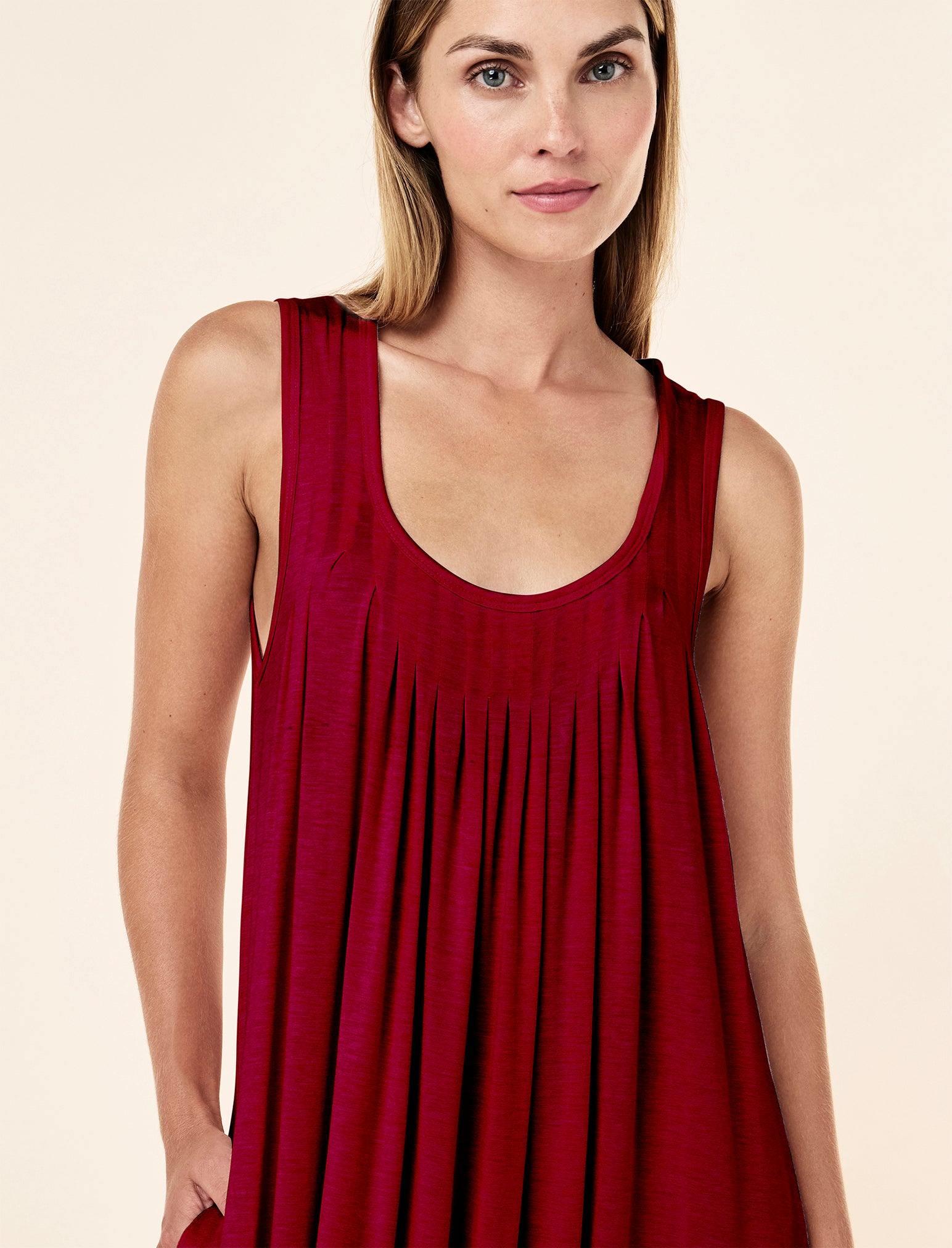 Kate Modal Soft Pleat Front Maxi Nightie