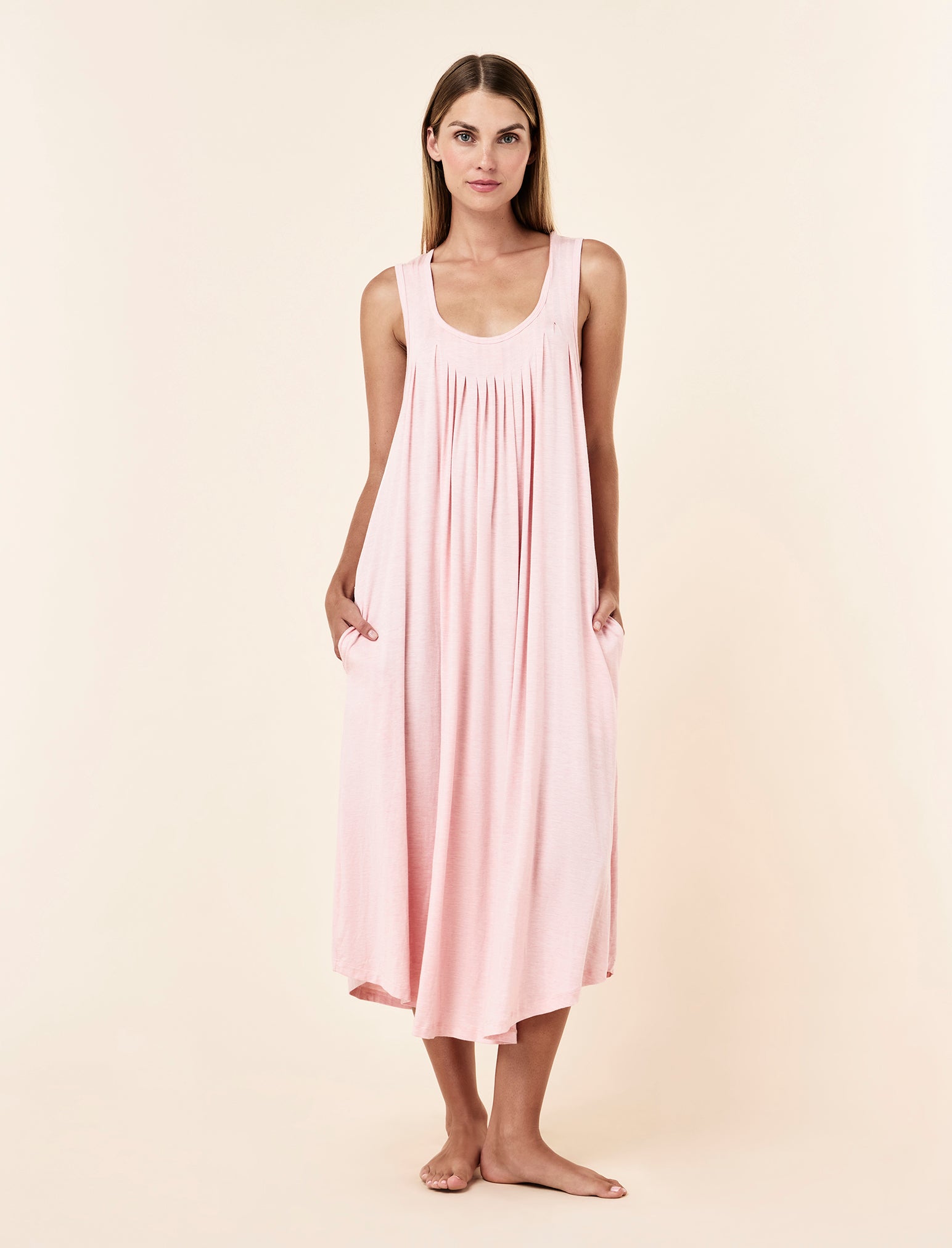 Kate Modal Soft Pleat Front Maxi Nightie
