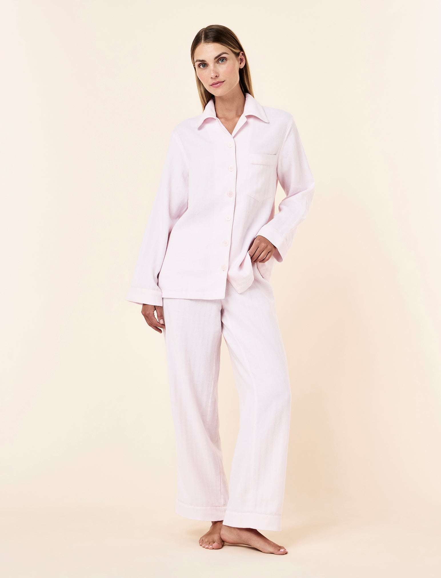 Super Soft Brushed Herringbone PJ Set
