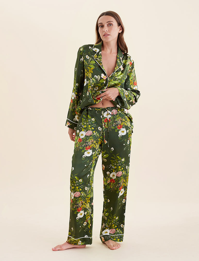 Karen Walker Love Letters Silk Wrap PJ Set