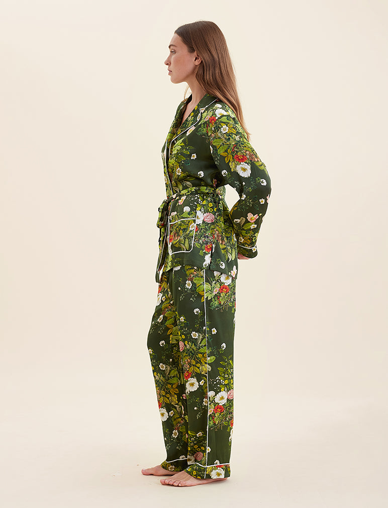 Karen Walker Love Letters Silk Wrap PJ Set