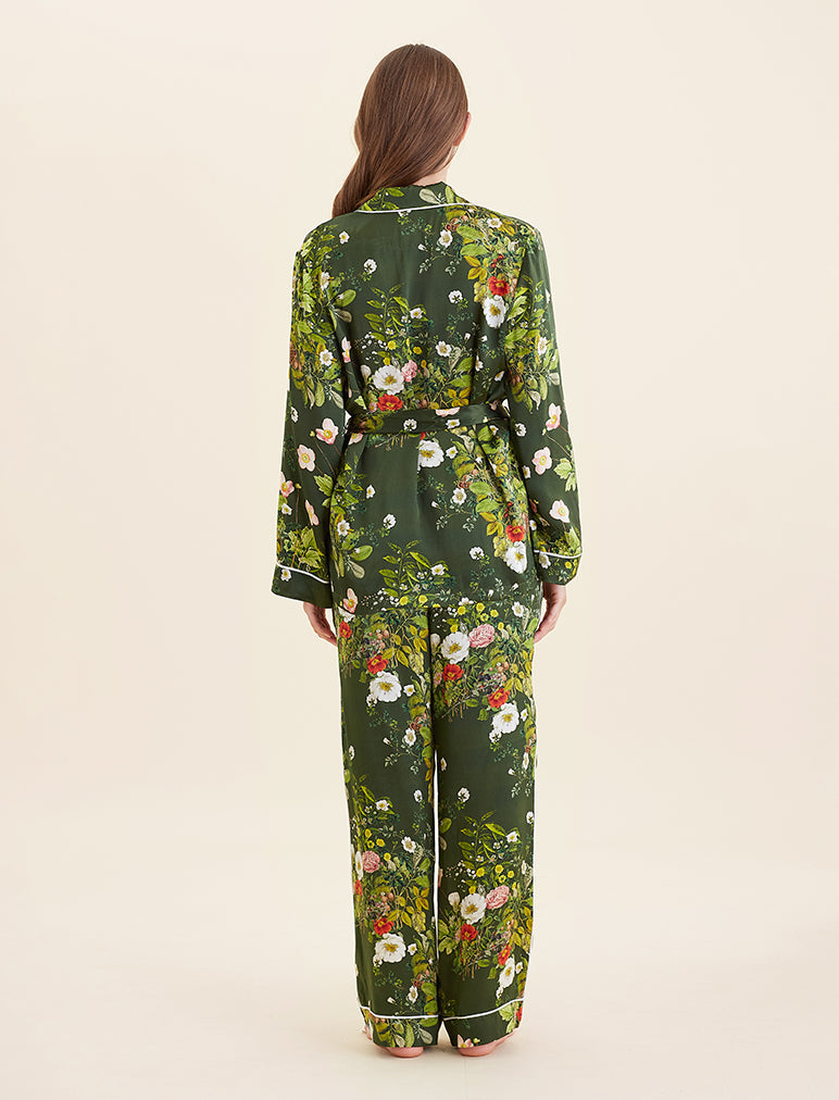 Karen Walker Love Letters Silk Wrap PJ Set