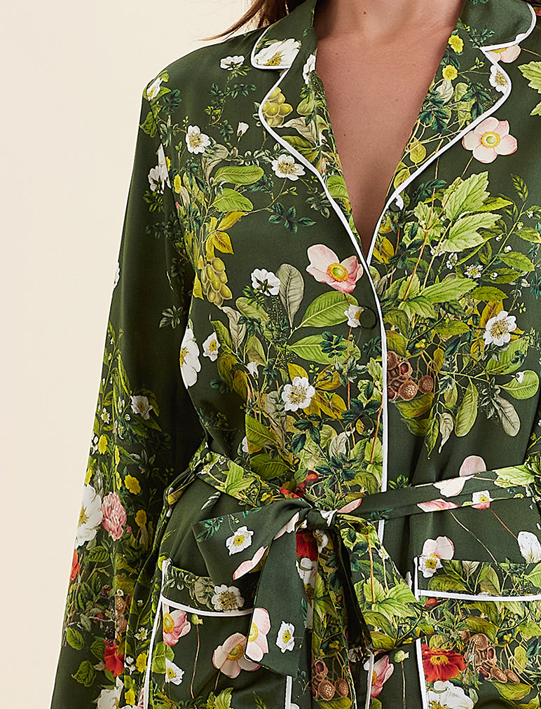 Karen Walker Love Letters Silk Wrap PJ Set
