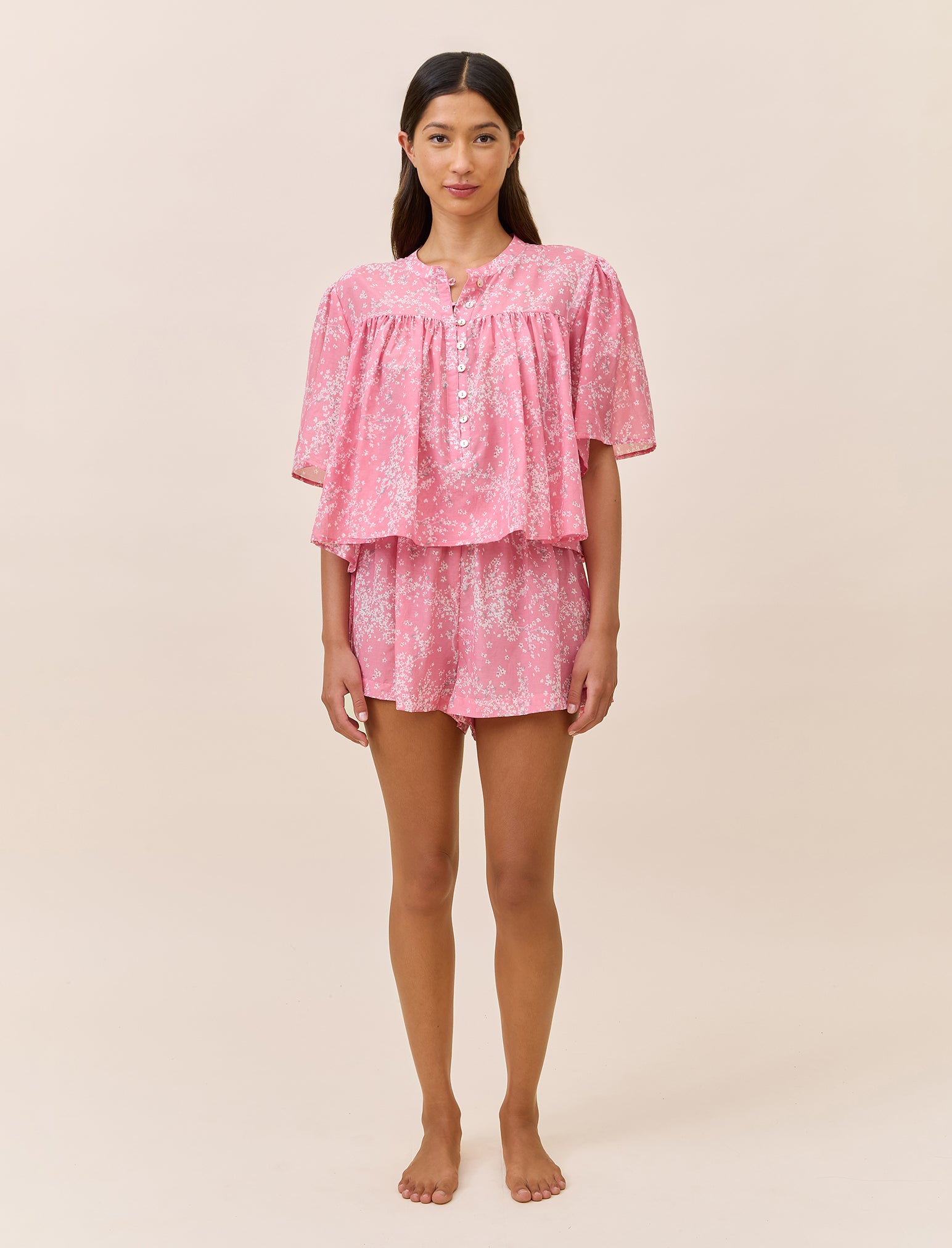 Cheri Blossom Smocked Top