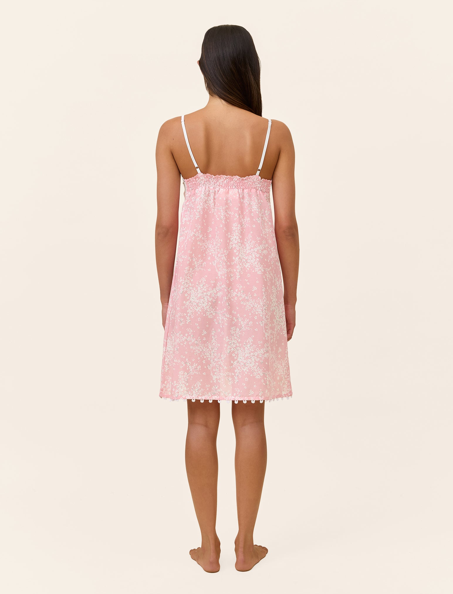 Cheri Blossom Lace Front Midi Nightie