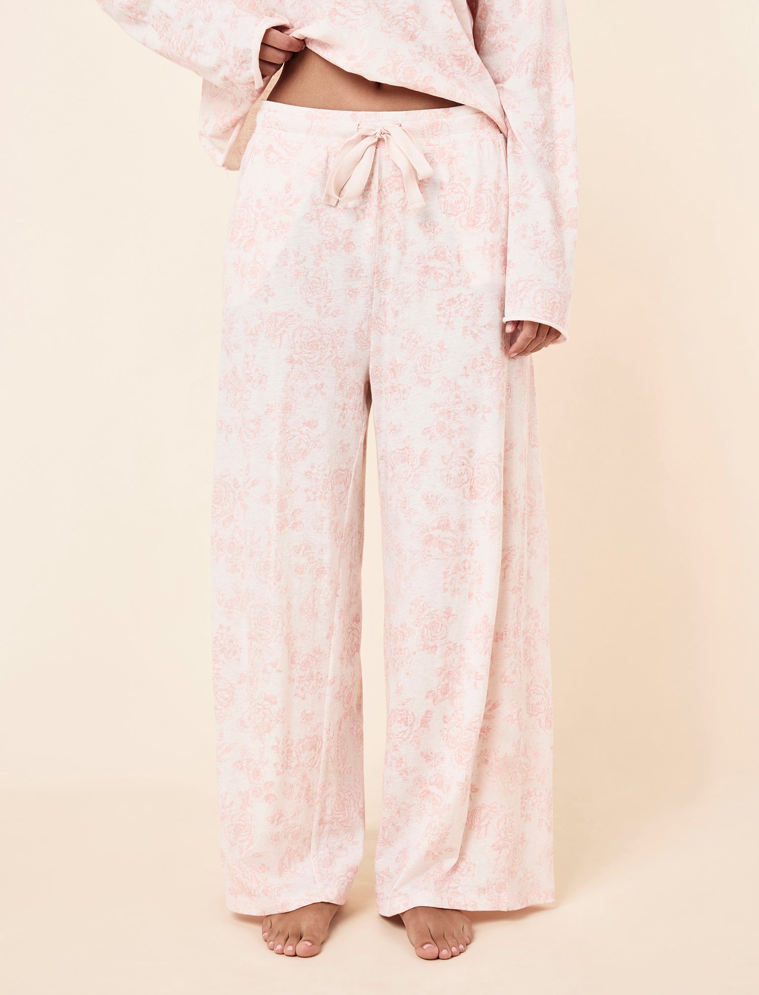 Nostalgia Organic Cotton Long Sleeve Tee & Straight Leg Pant Set