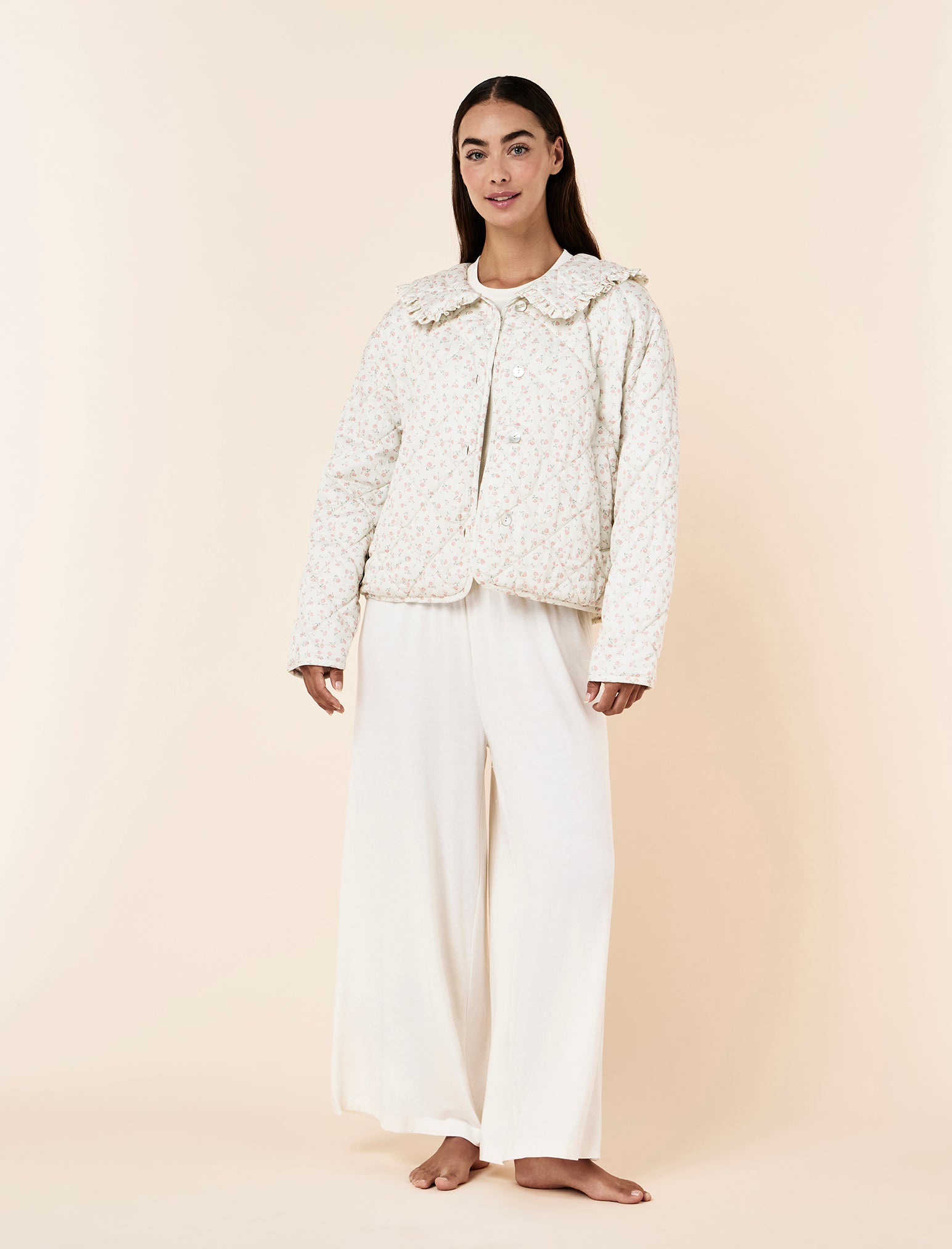 Rosette Floral Bed Jacket