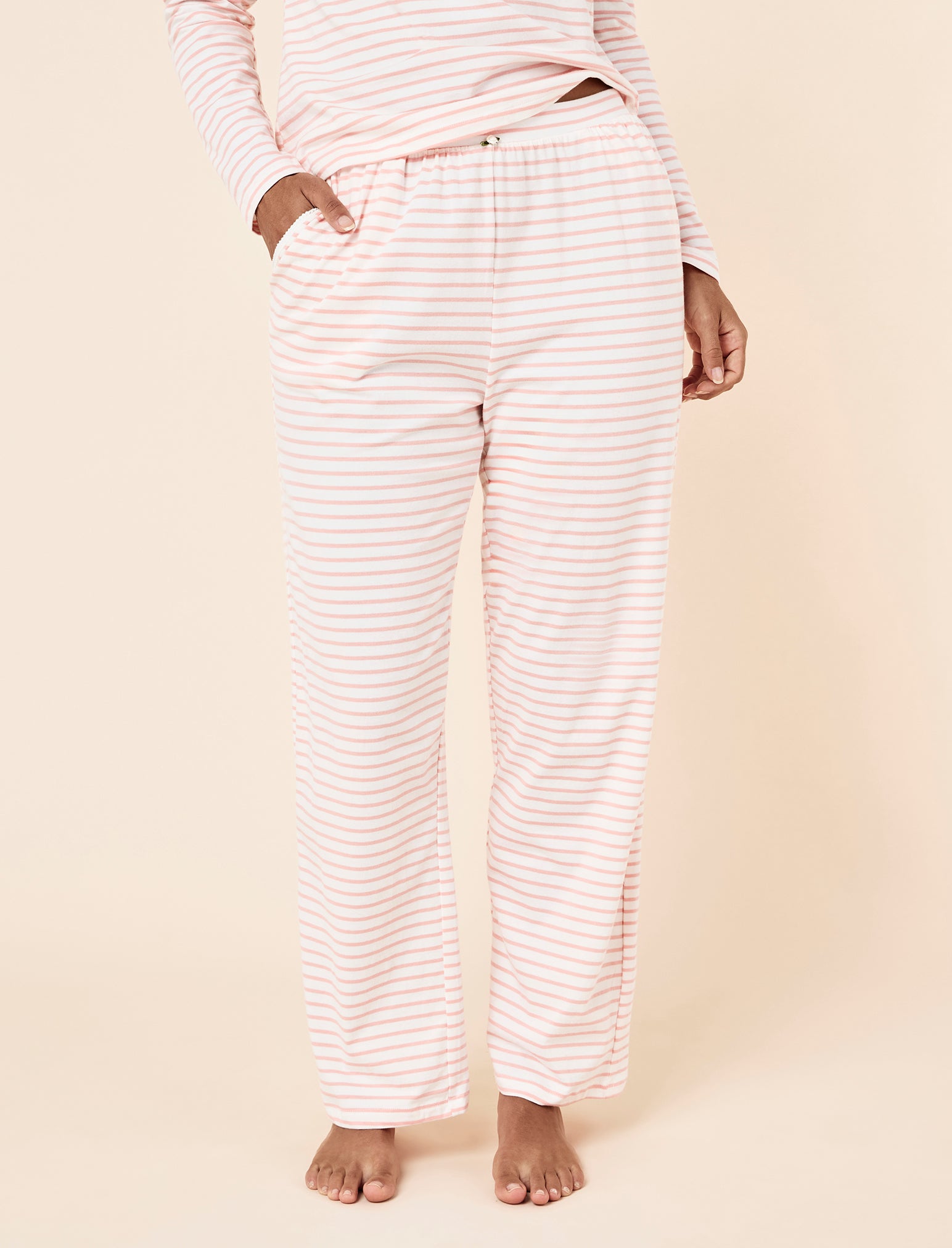 Soft Organic Cotton Knit Full Length Pant