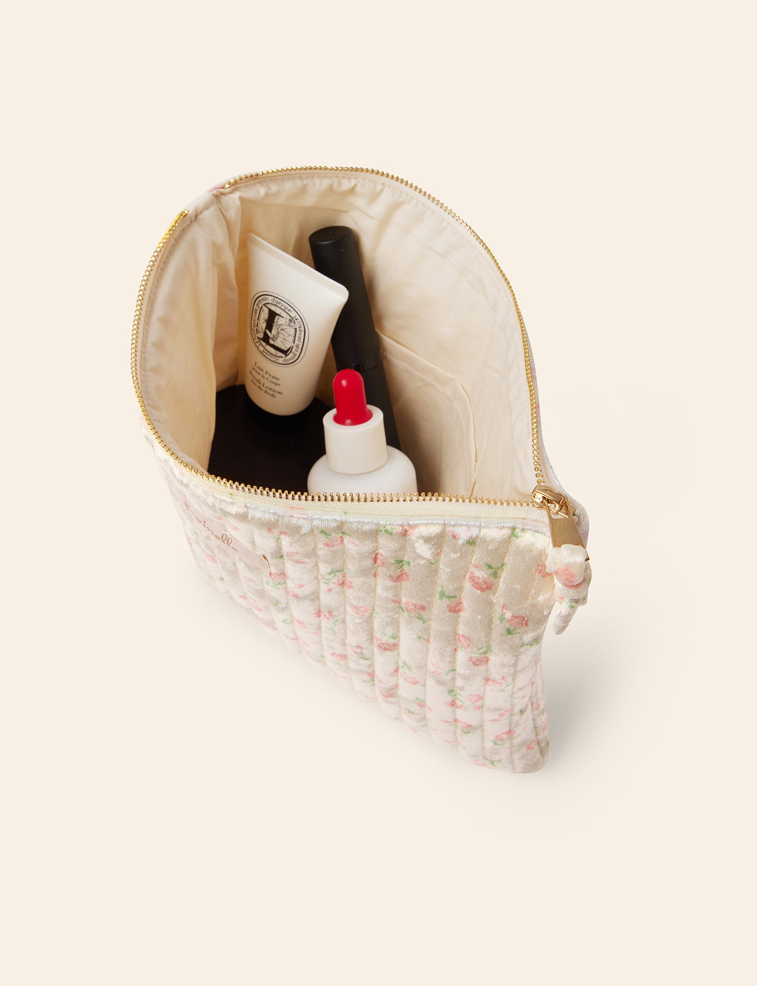 Velvet Quilted Cos Bag