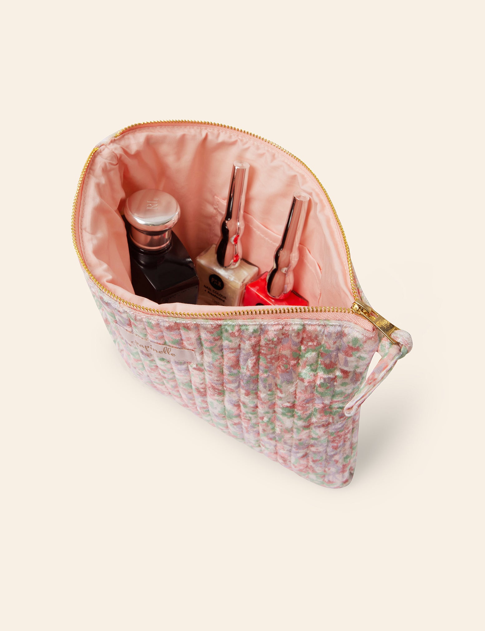 Velvet Quilted Cos Bag